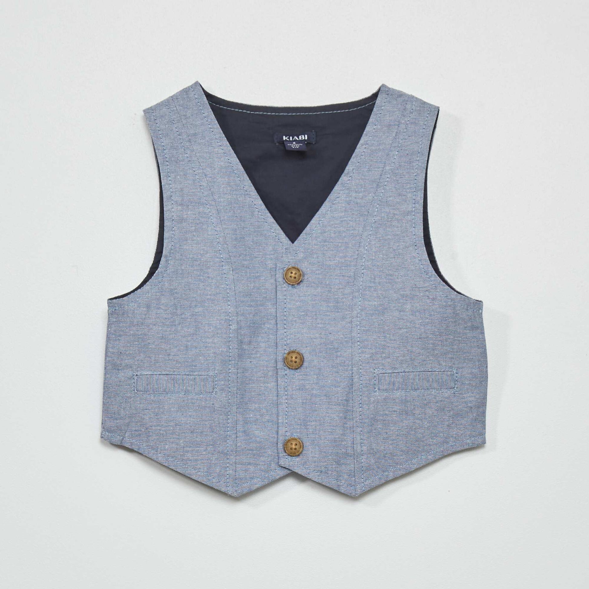 Shirt + trousers + waistcoat set BLUE