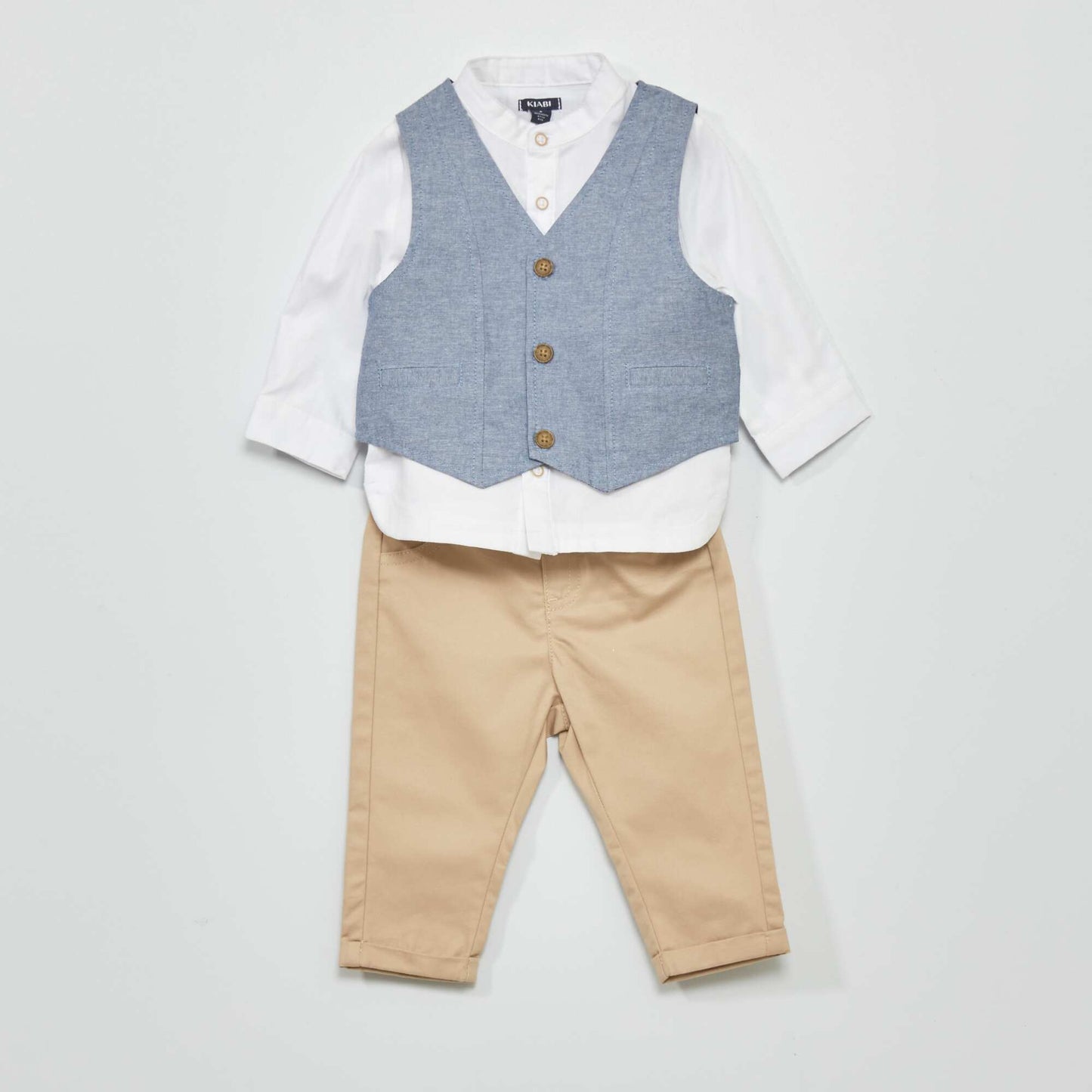 Shirt + trousers + waistcoat set BLUE