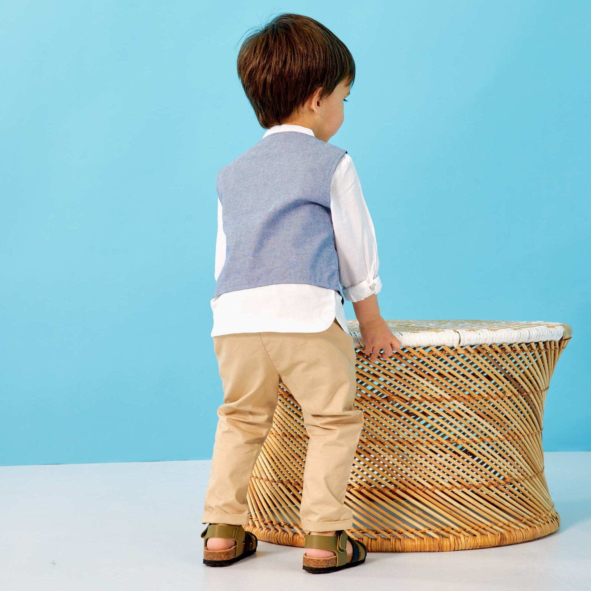 Shirt + trousers + waistcoat set BLUE