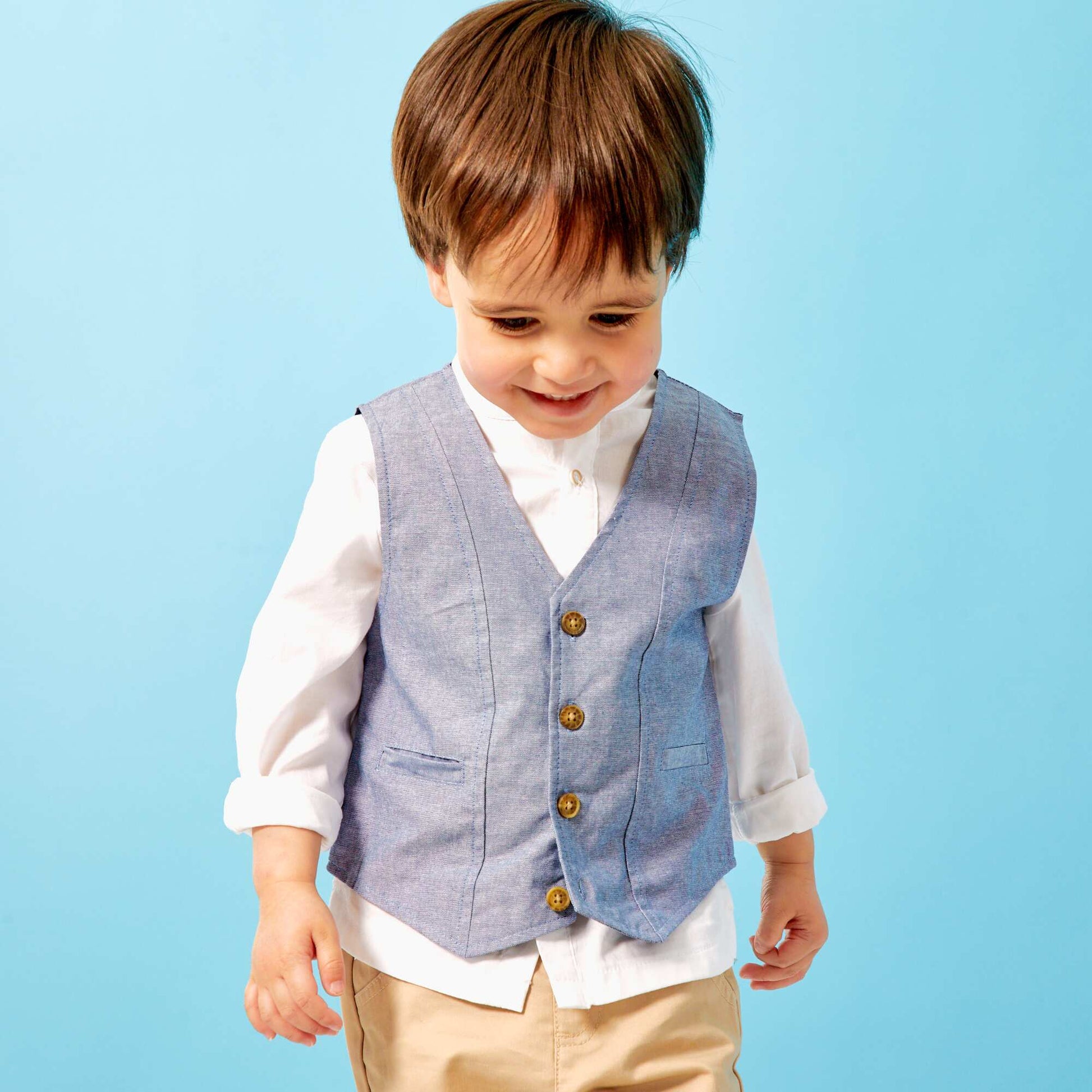 Shirt + trousers + waistcoat set BLUE