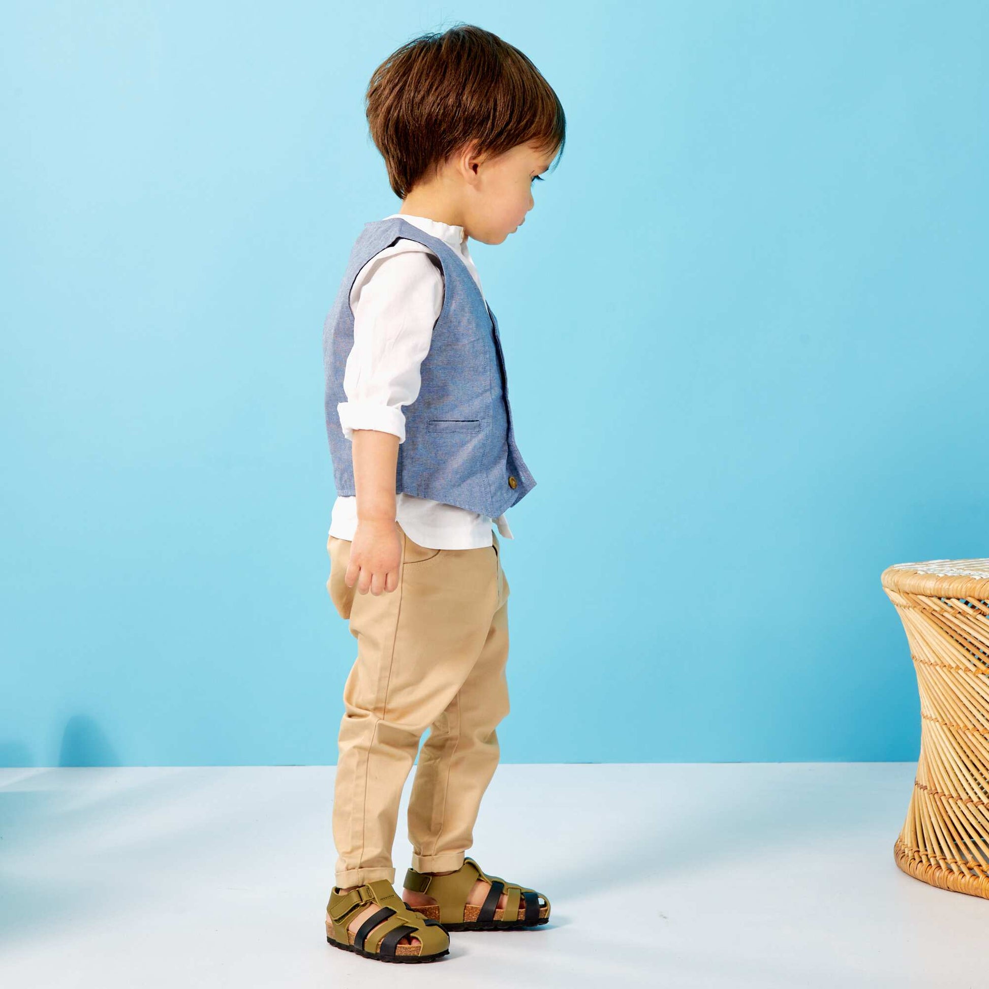 Shirt + trousers + waistcoat set BLUE