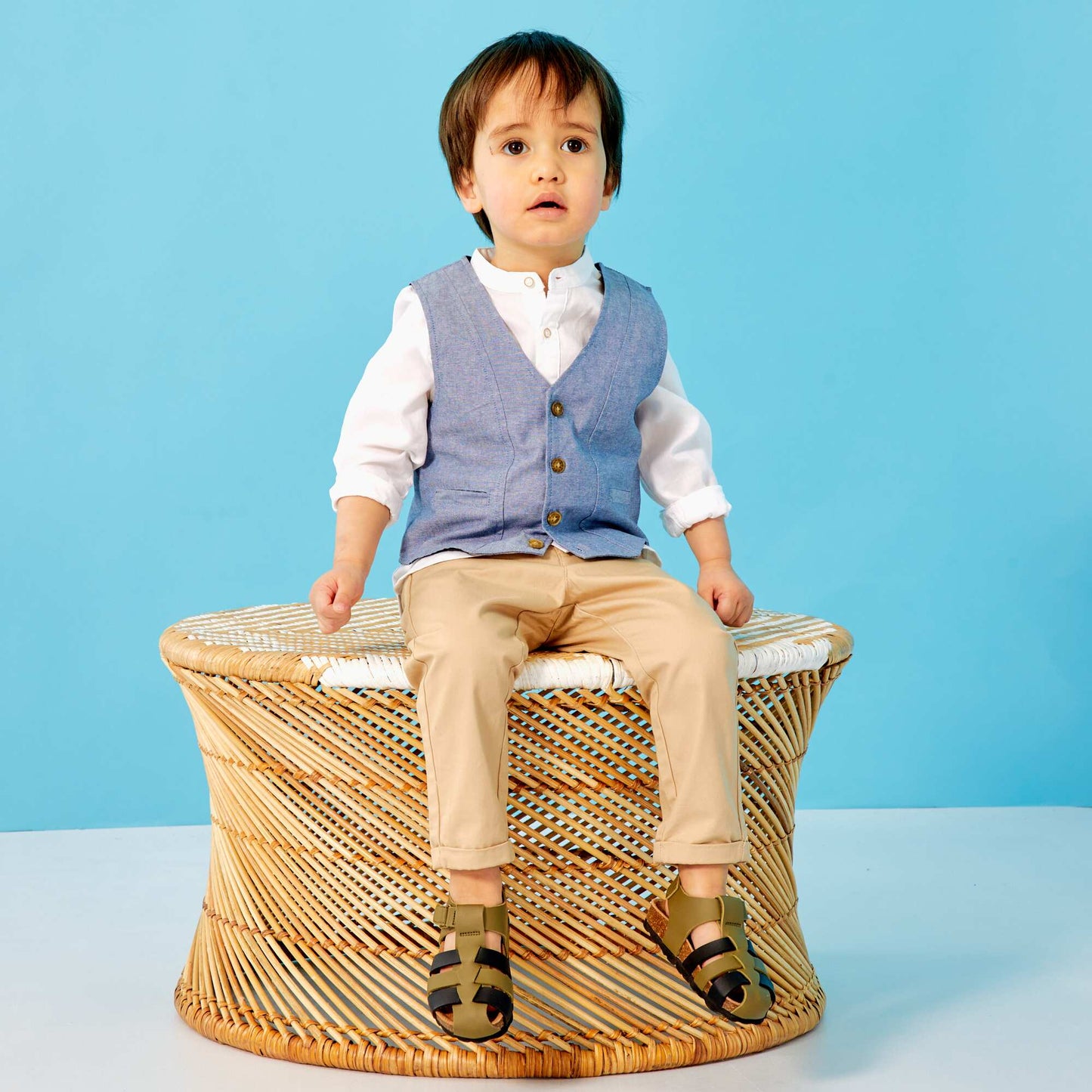 Shirt + trousers + waistcoat set BLUE