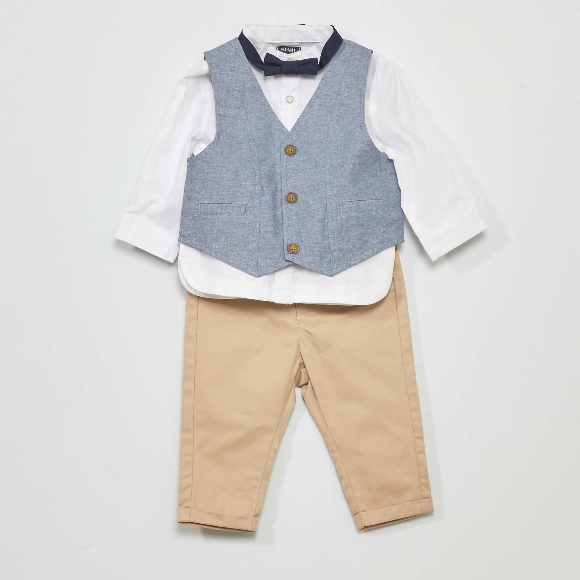 Shirt + trousers + waistcoat set BLUE