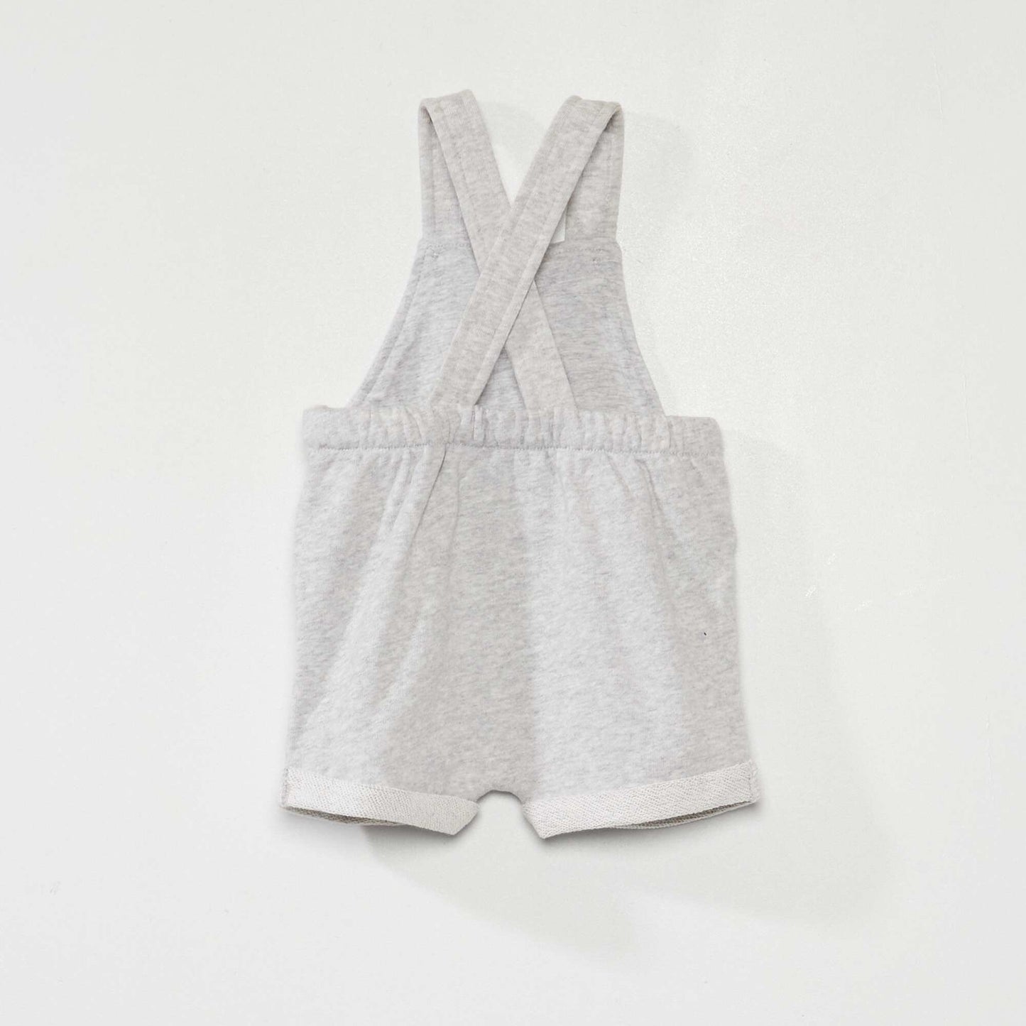 Sweatshirt fabric short dungarees GREY