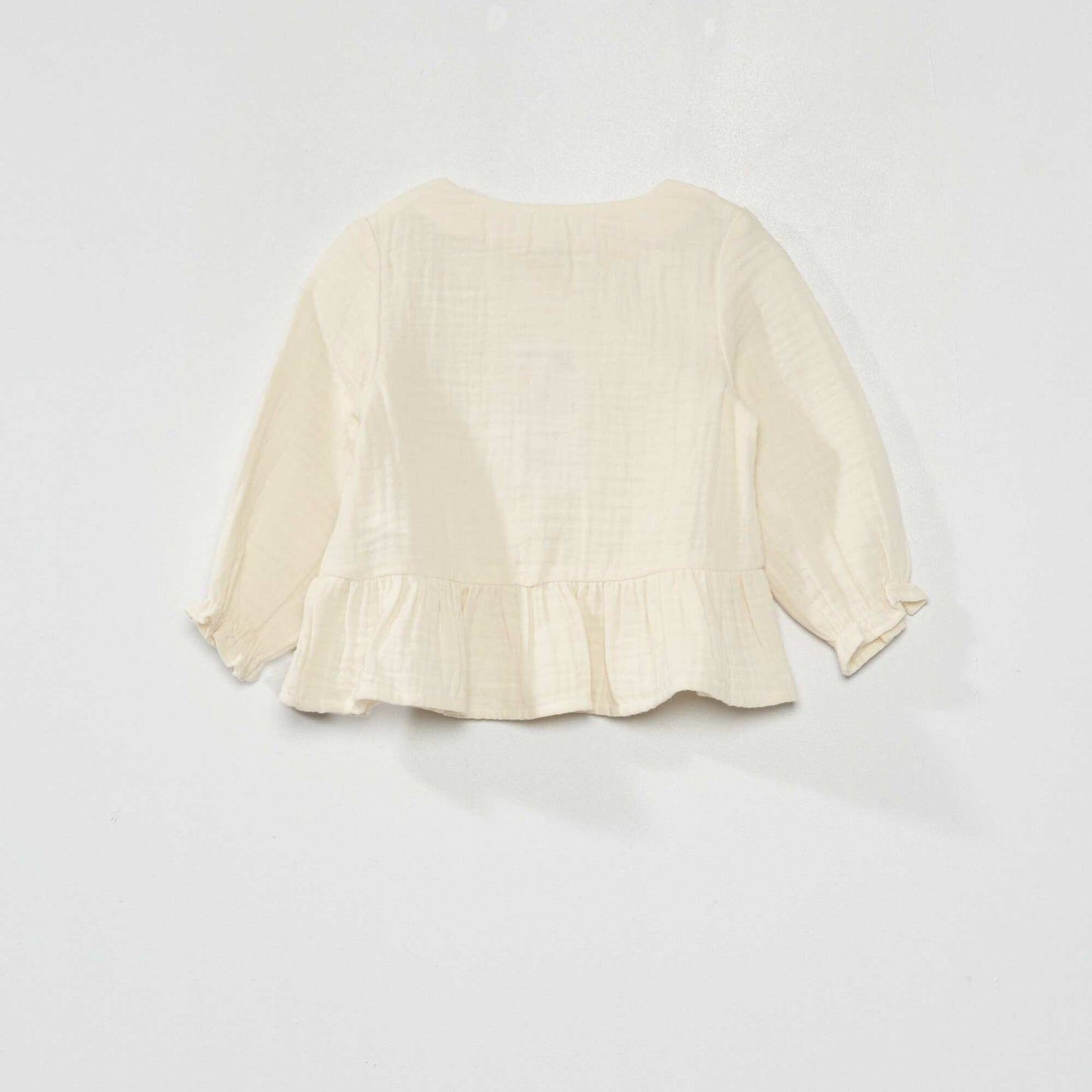 Cotton gauze blouse WHITE