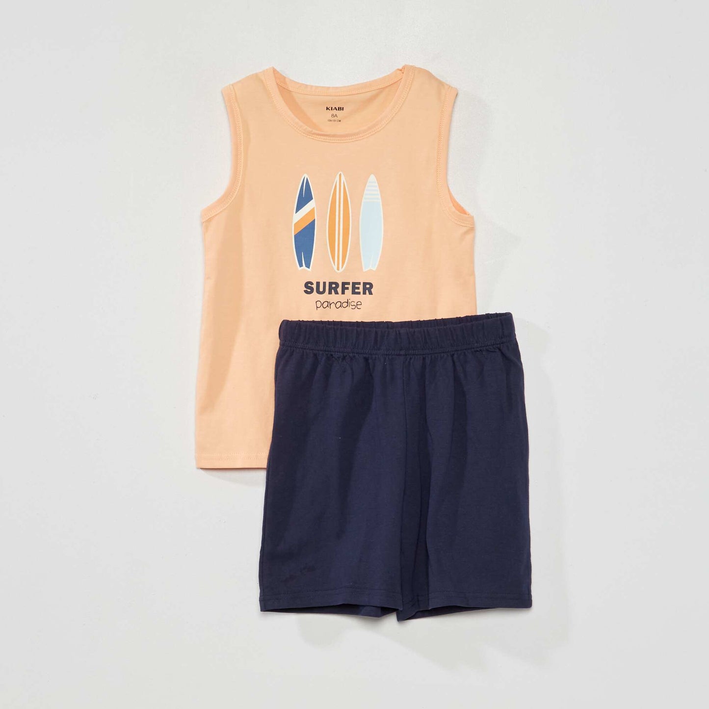 Surf shorts + vest top pyjamas - Two-piece set ORANGE