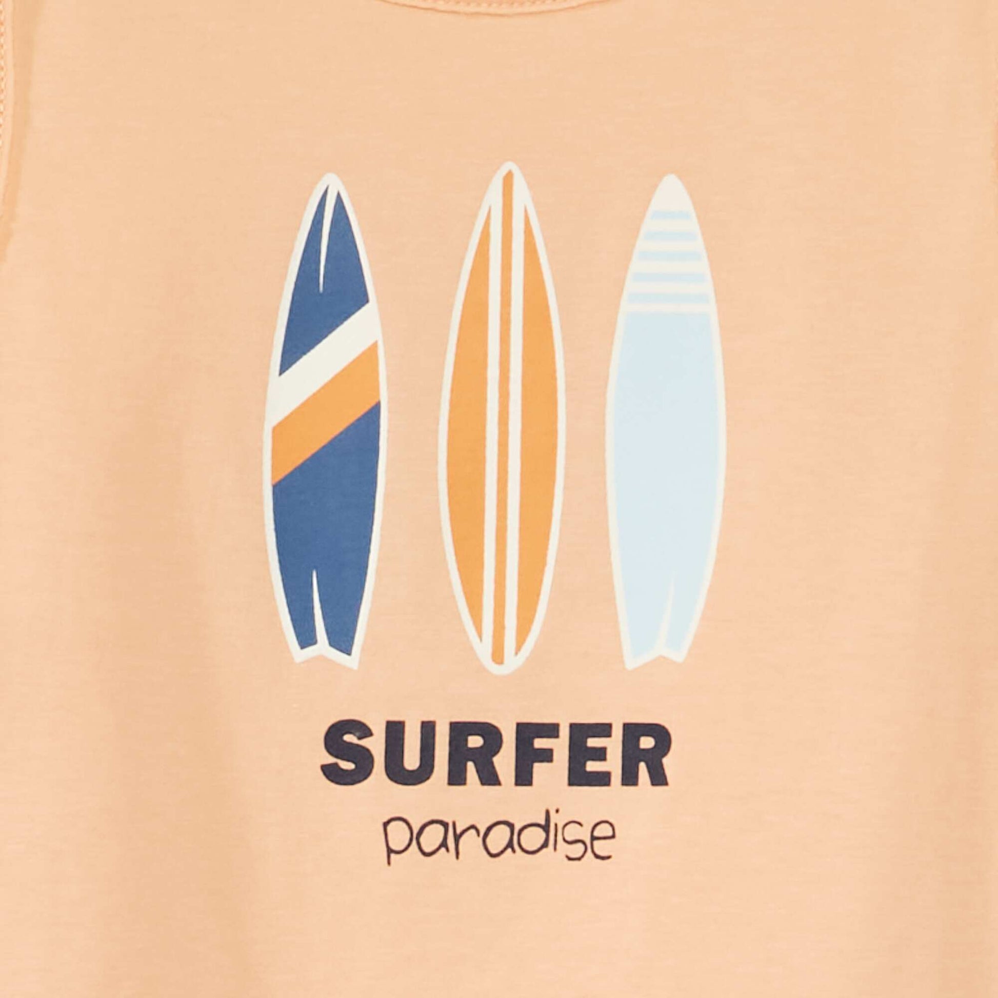 Surf shorts + vest top pyjamas - Two-piece set ORANGE