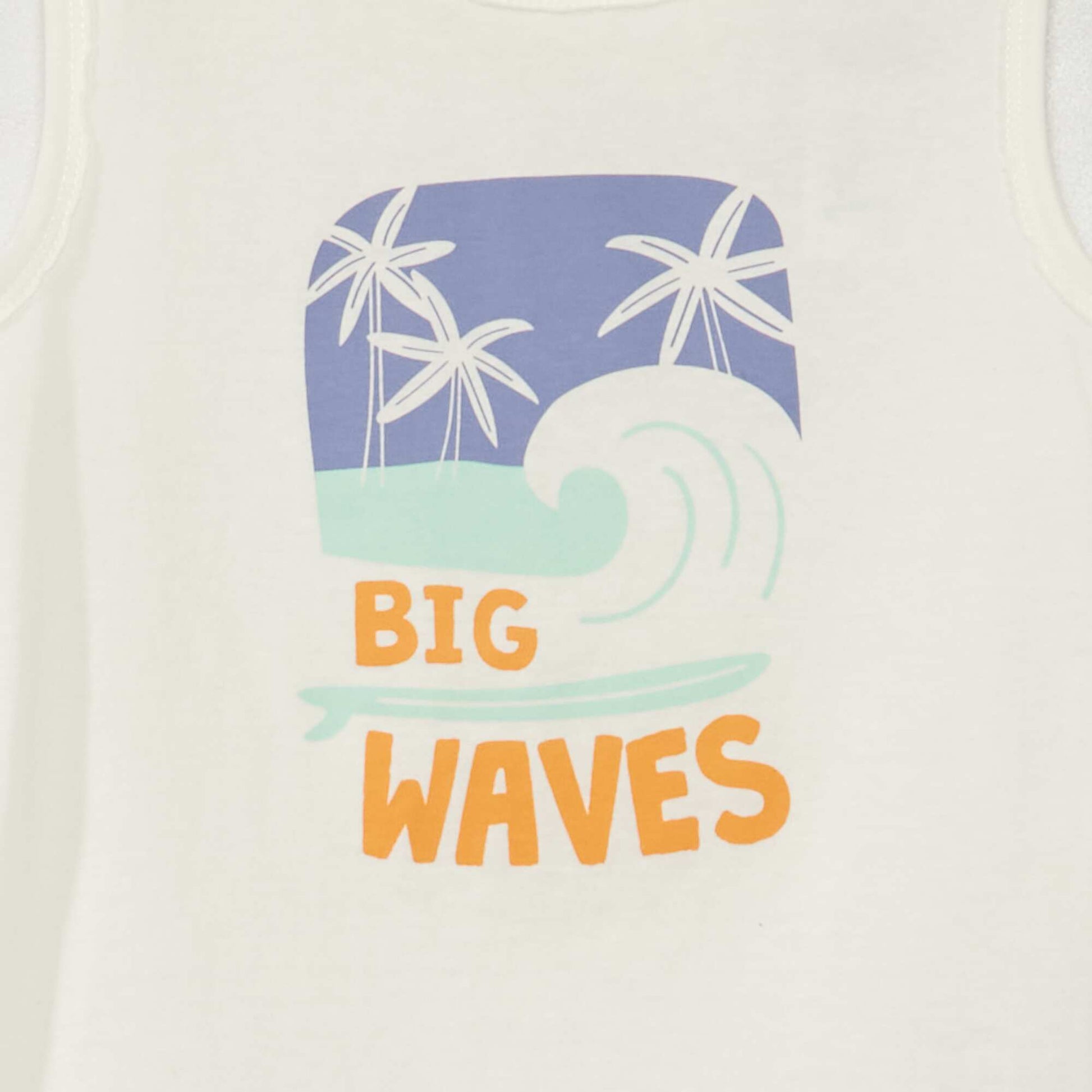 Surf shorts + vest top pyjamas - Two-piece set WHITE