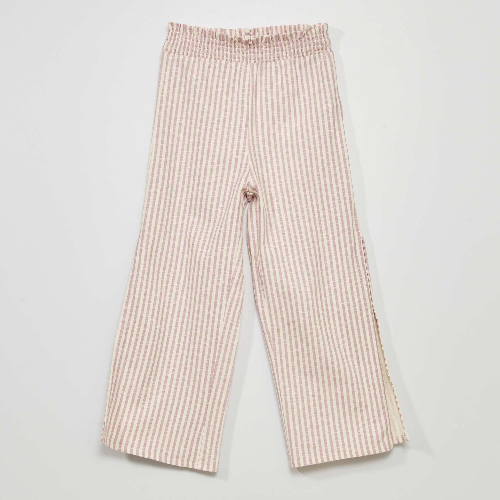 Printed wide-leg trousers PURPLE
