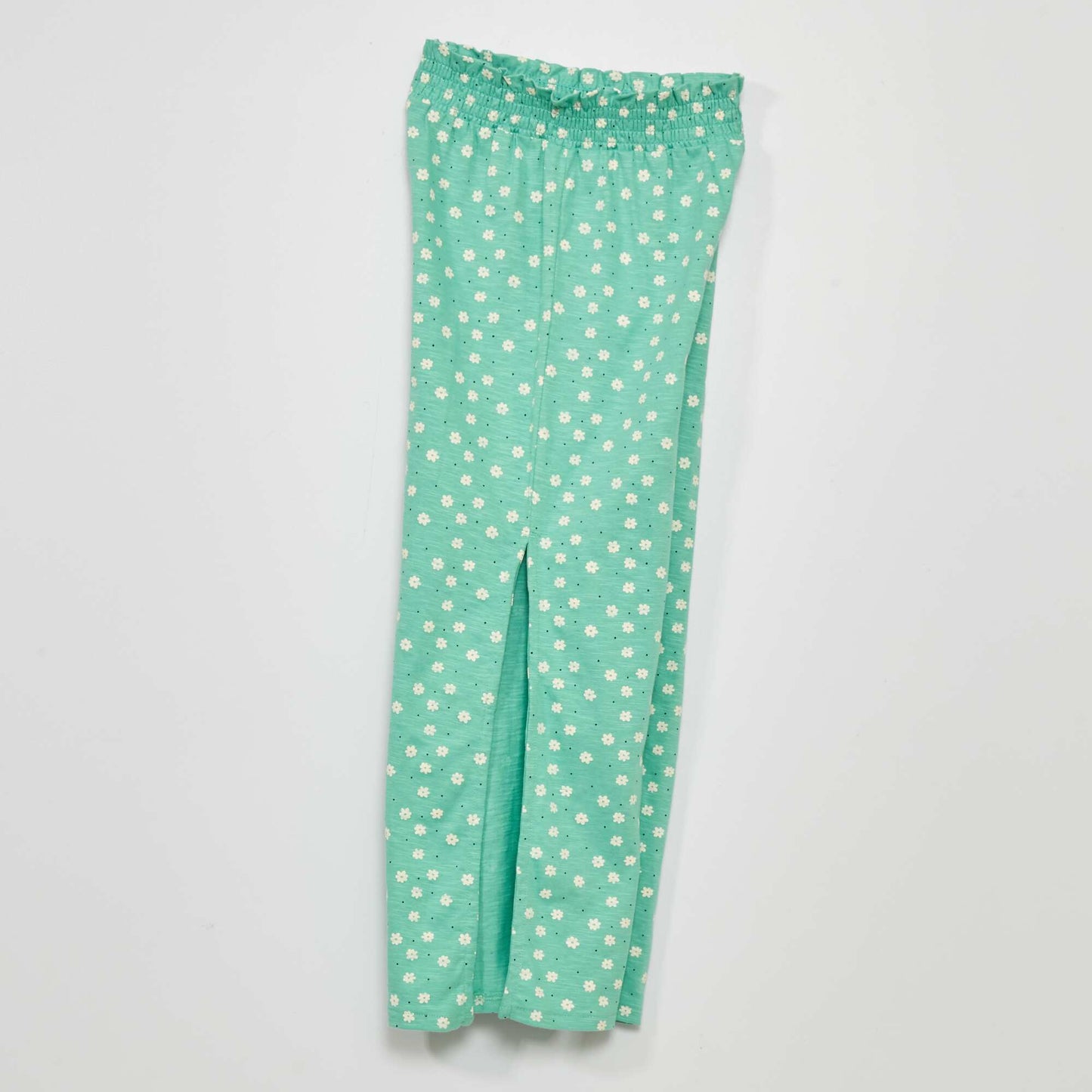 Printed wide-leg trousers GREEN