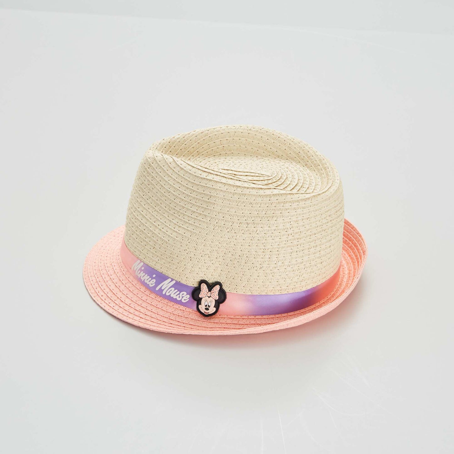 Disney Minnie Mouse two-tone straw hat PINK