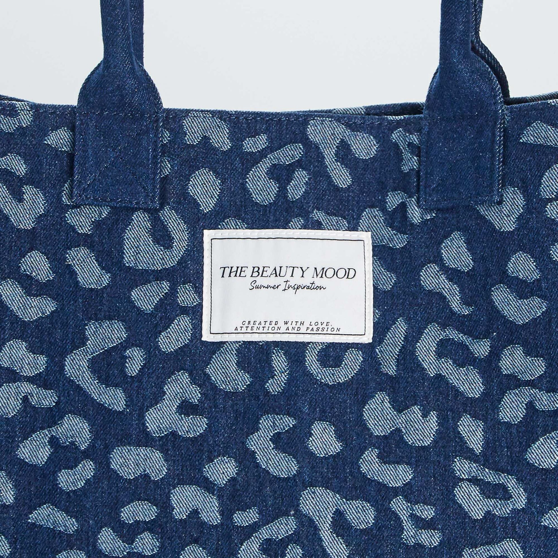 Large canvas holdall-style bag BLUE