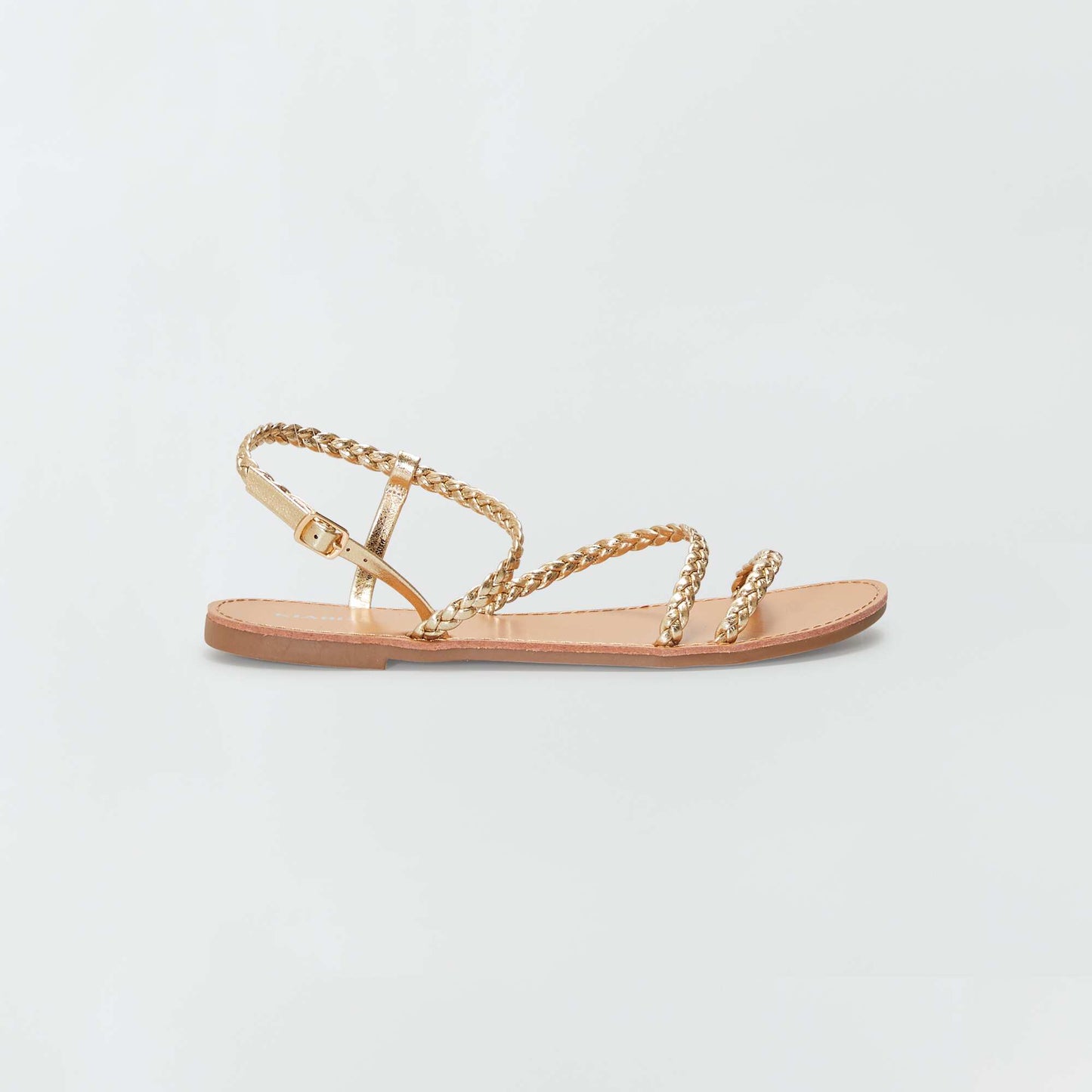 Flat strappy sandals BEIGE