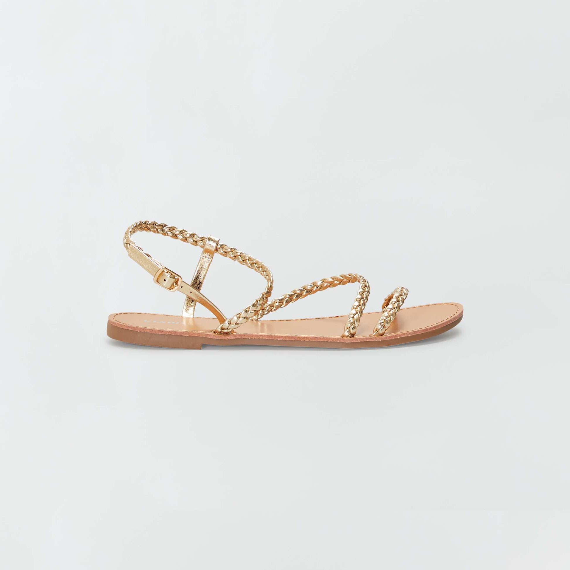 Flat strappy sandals BEIGE