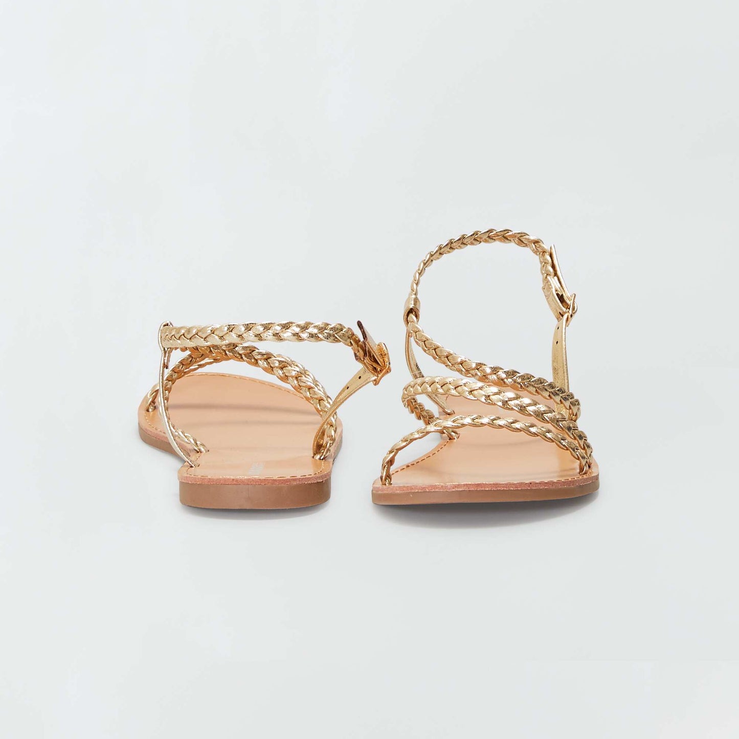 Flat strappy sandals BEIGE
