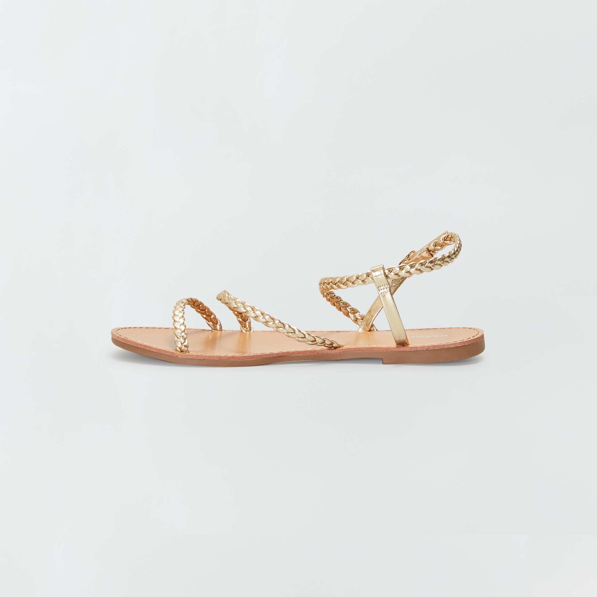 Flat strappy sandals BEIGE
