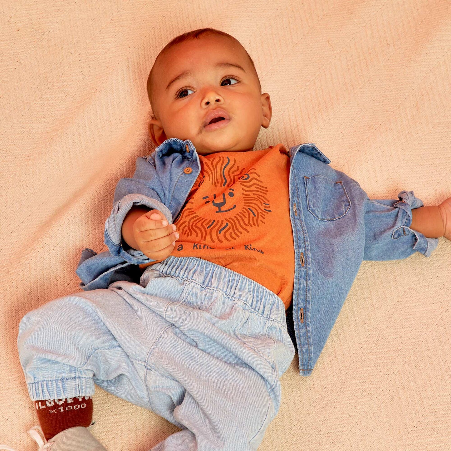 Long-sleeved denim shirt BLUE