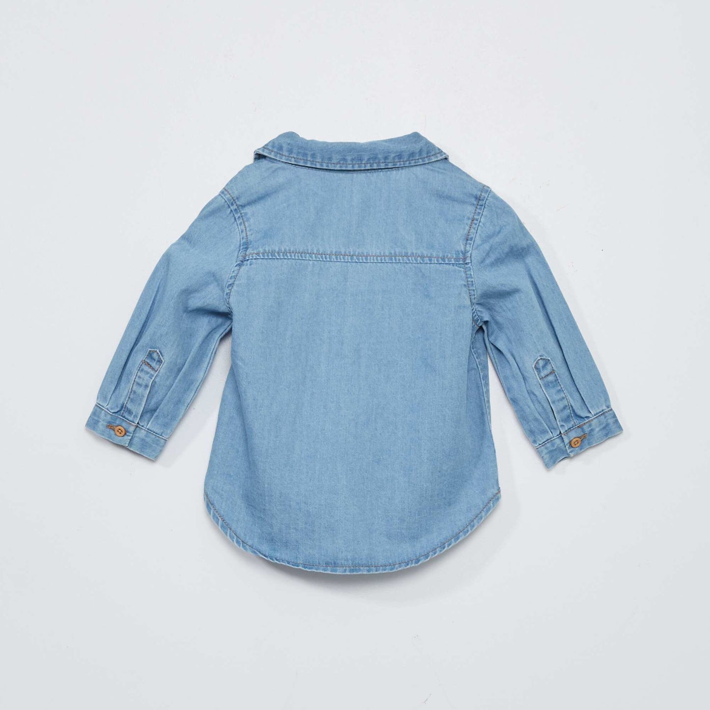 Long-sleeved denim shirt BLUE