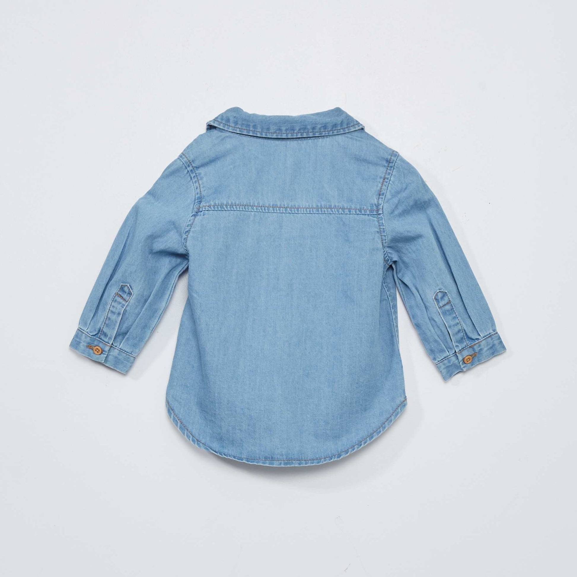 Long-sleeved denim shirt BLUE
