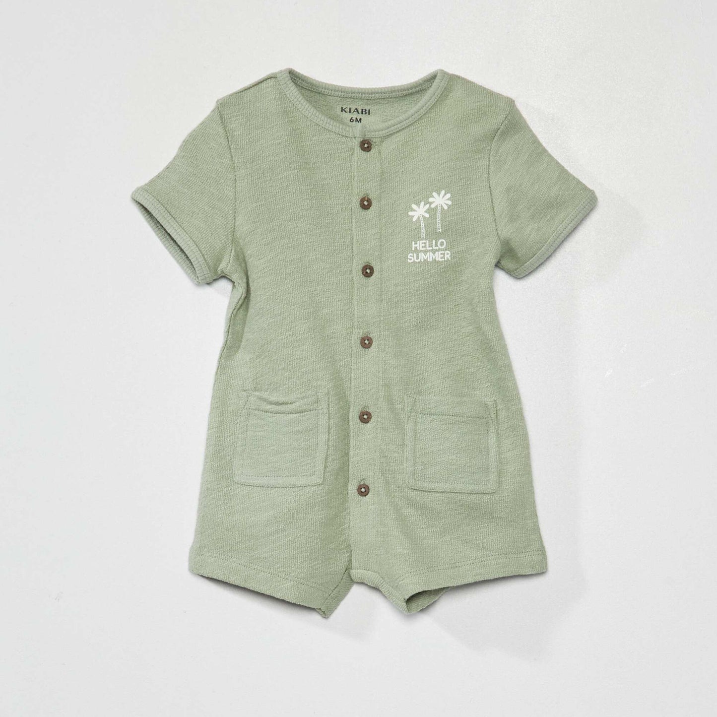 Terry knit romper GREEN