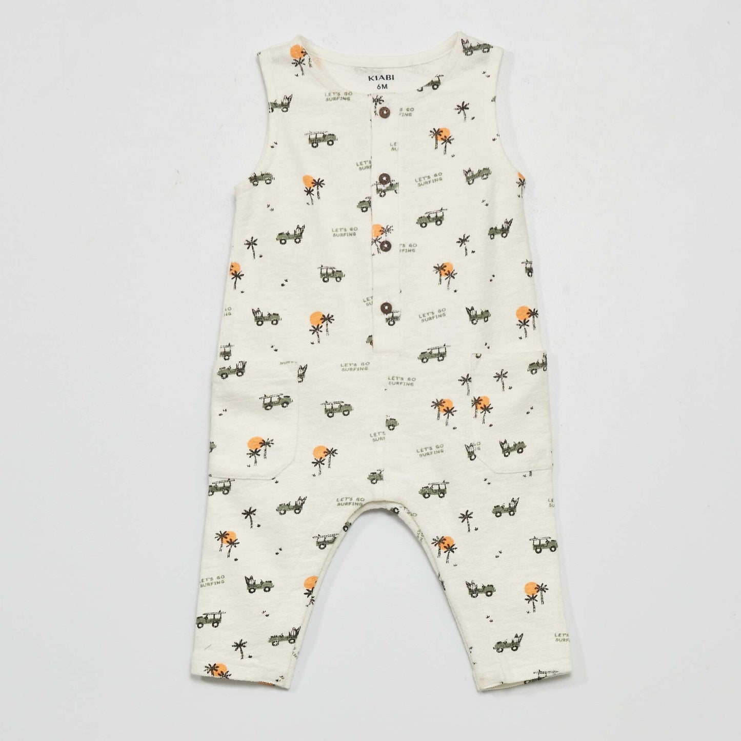 Knit romper WHITE