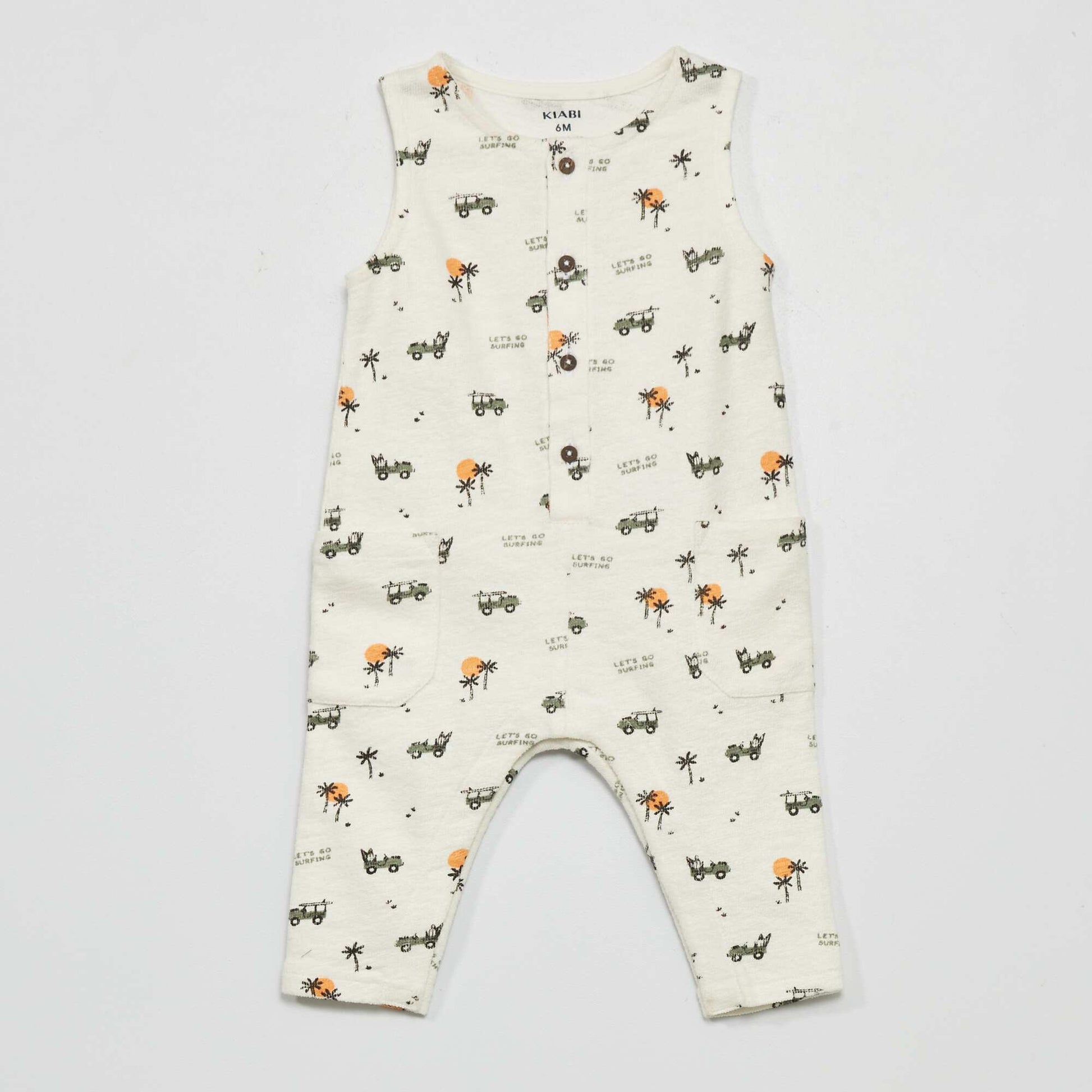 Knit romper WHITE