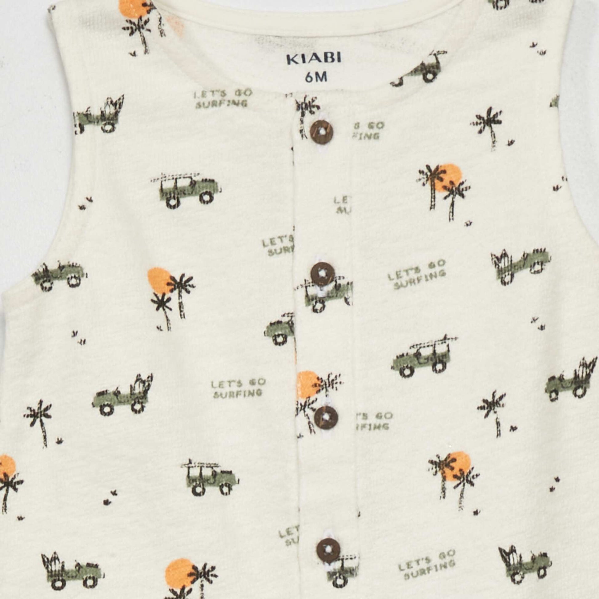 Knit romper WHITE