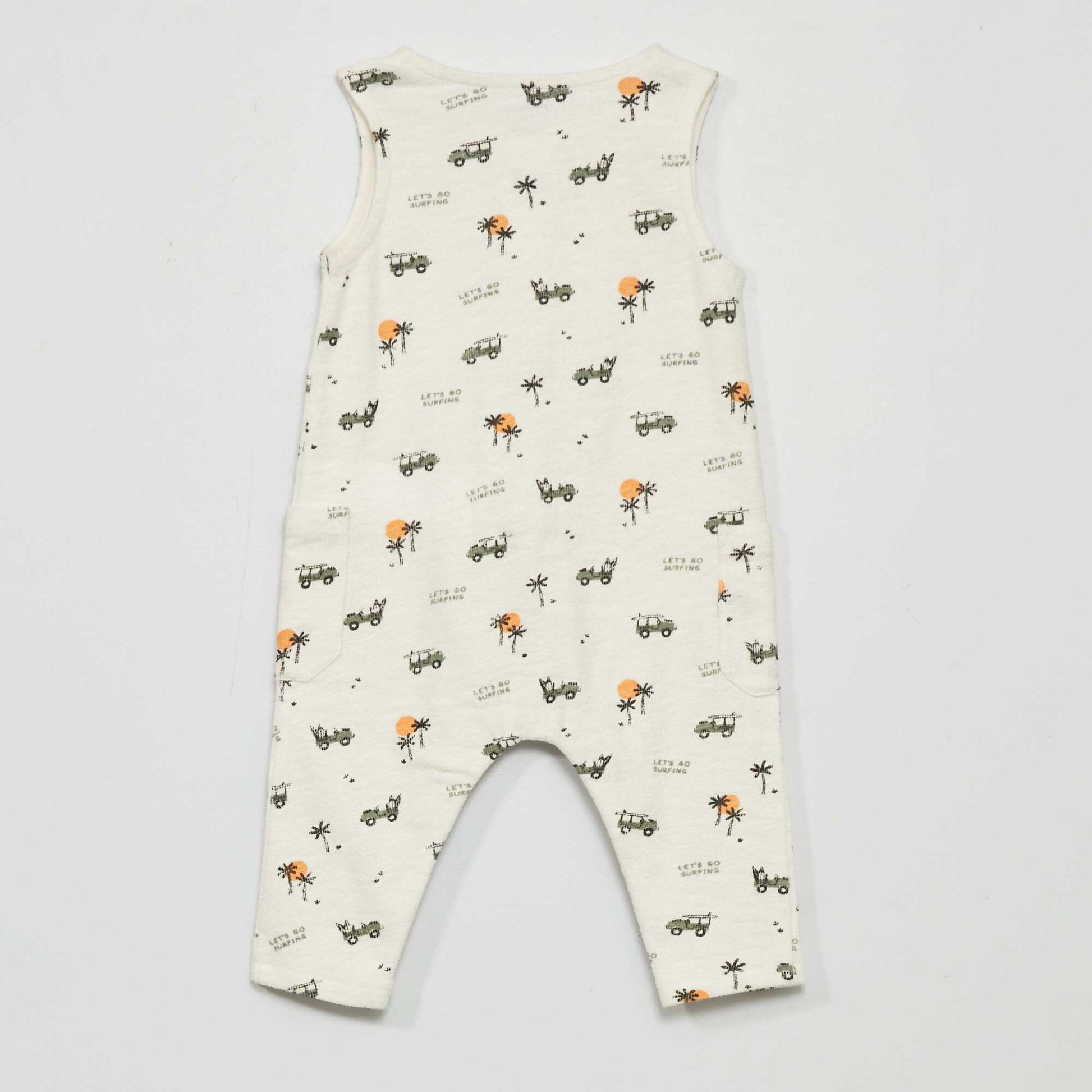 Knit romper WHITE