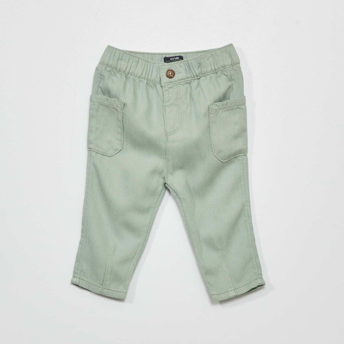 Trousers with large patch pockets GREEN