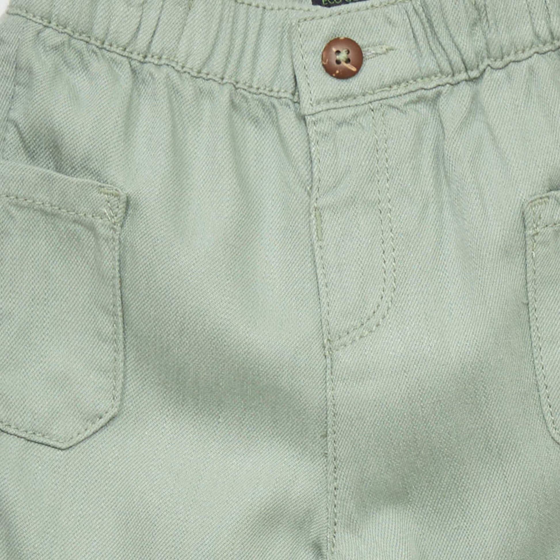 Trousers with large patch pockets GREEN