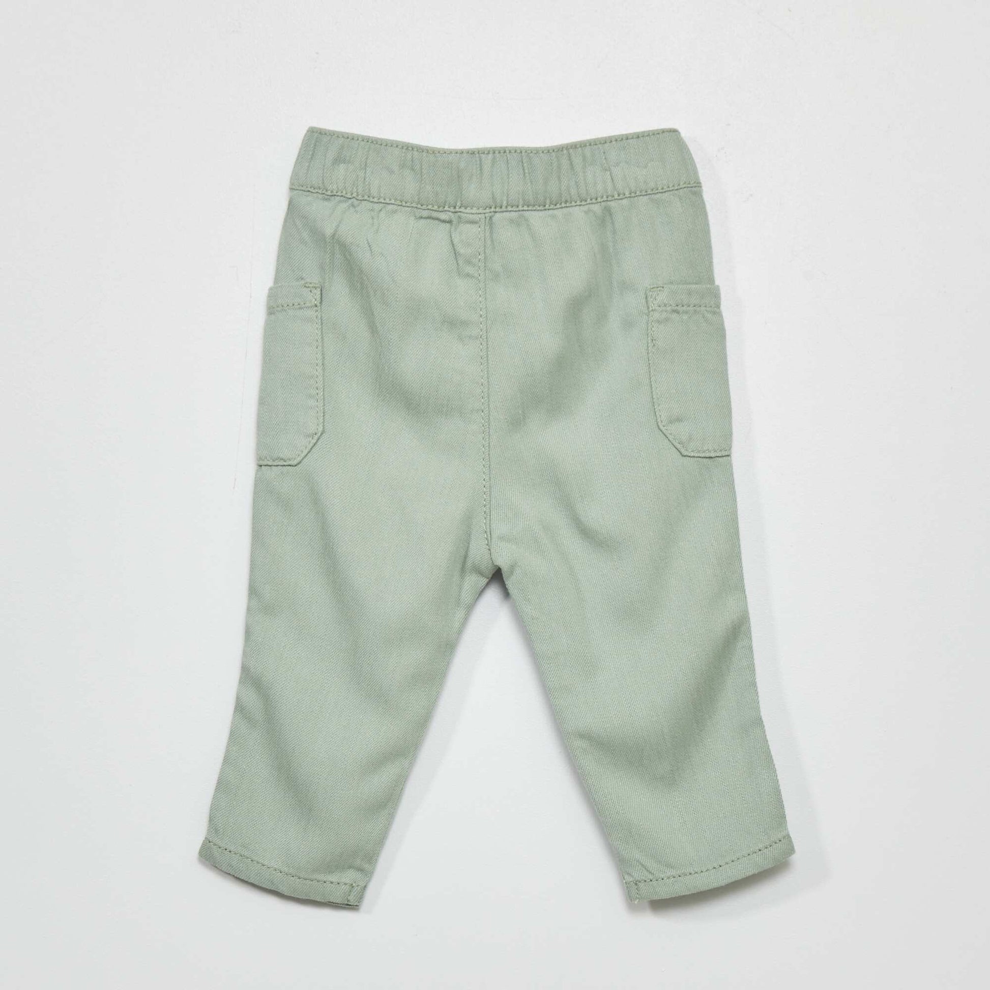 Trousers with large patch pockets GREEN