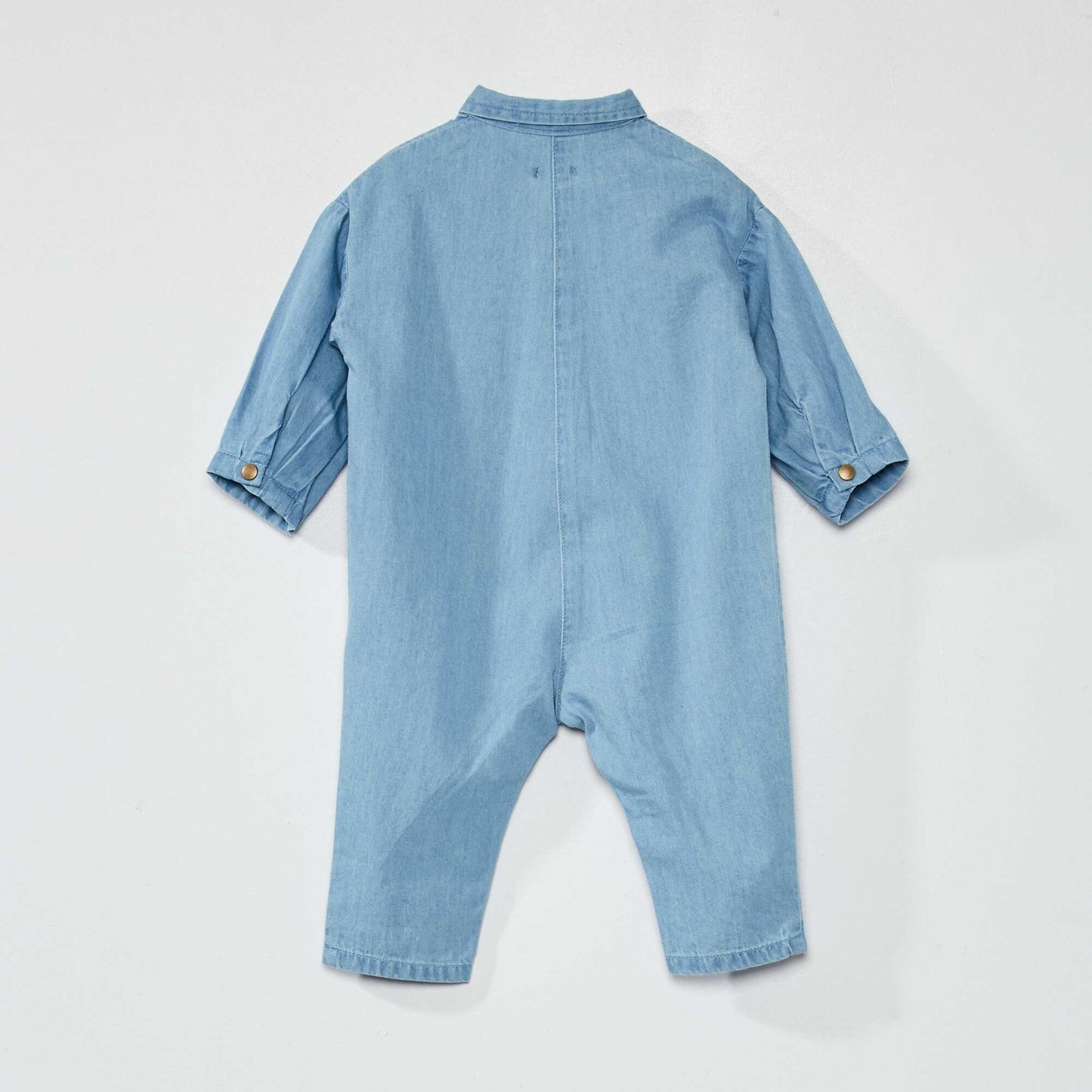 Long denim dungarees BLUE