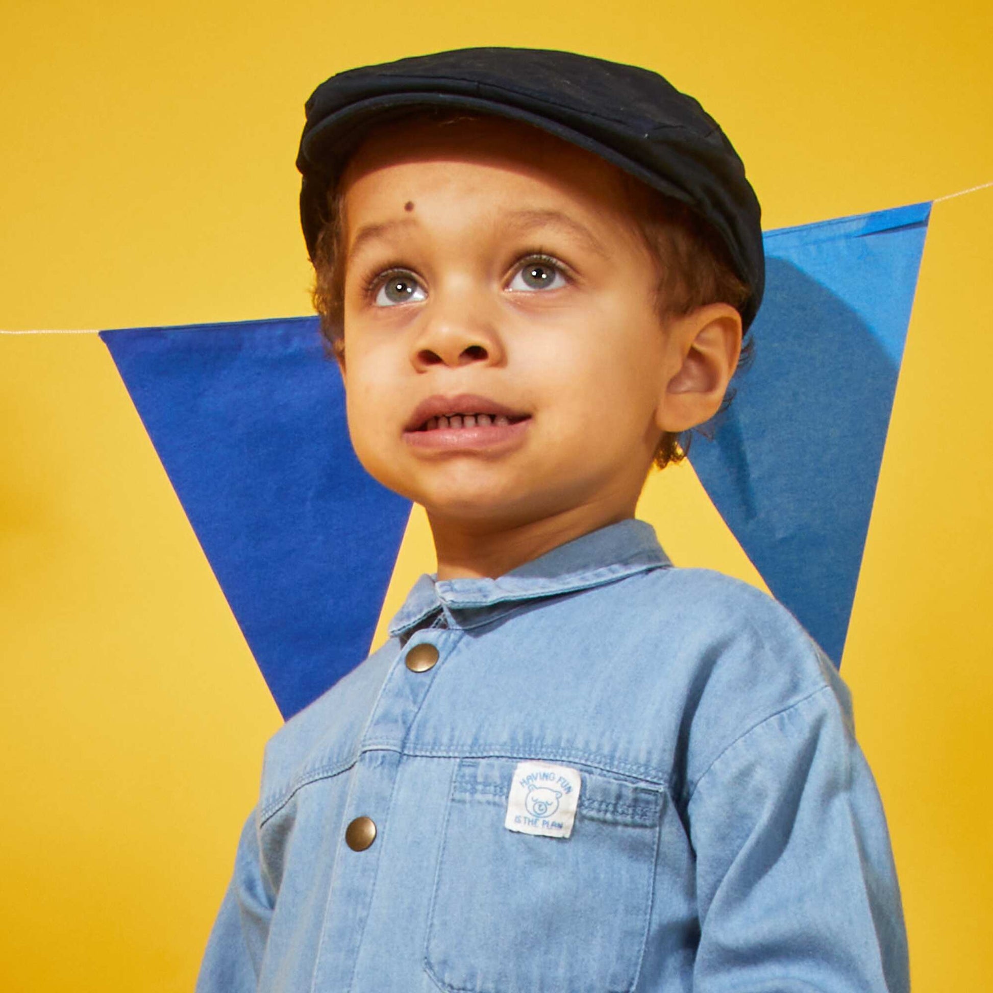 Long denim dungarees BLUE