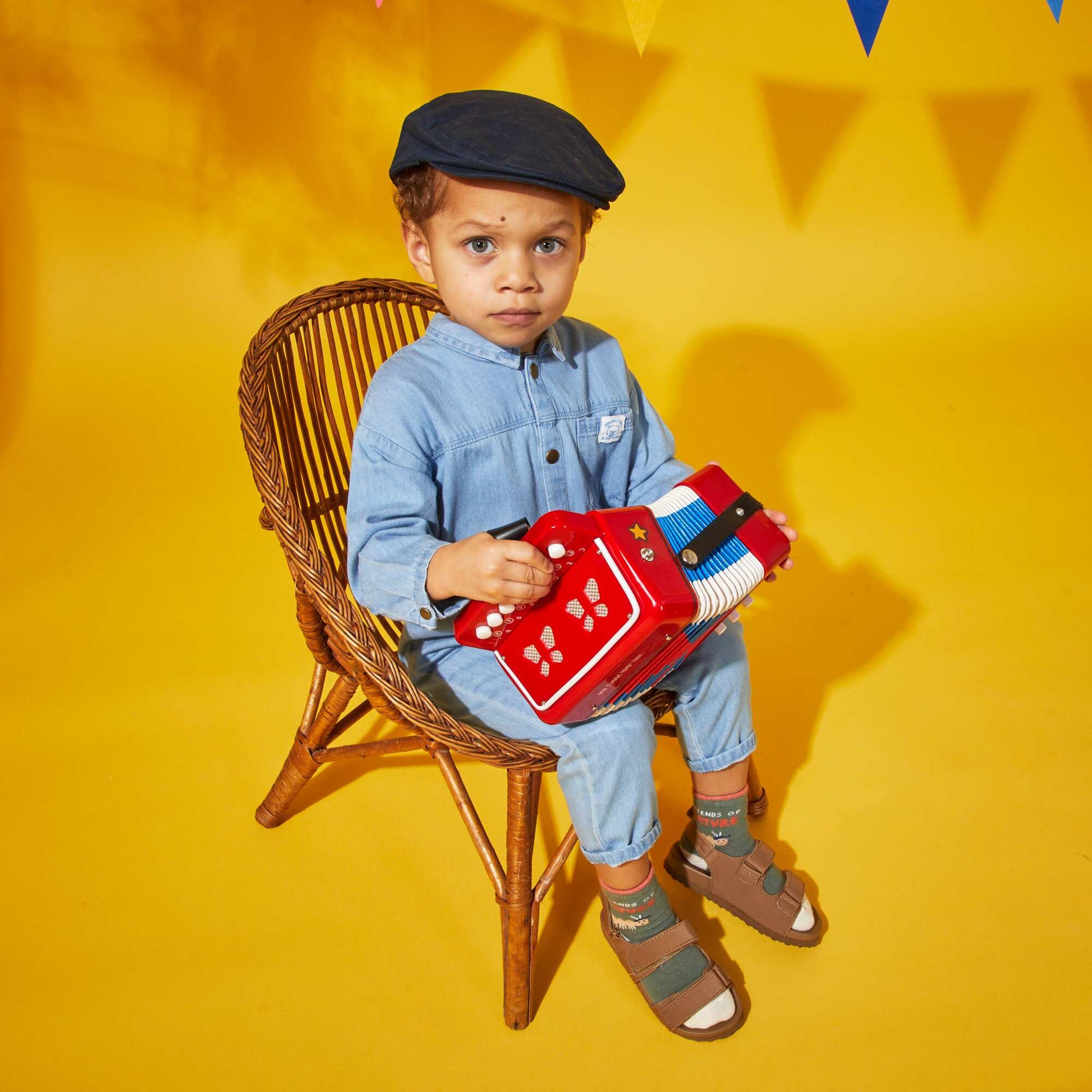 Long denim dungarees BLUE