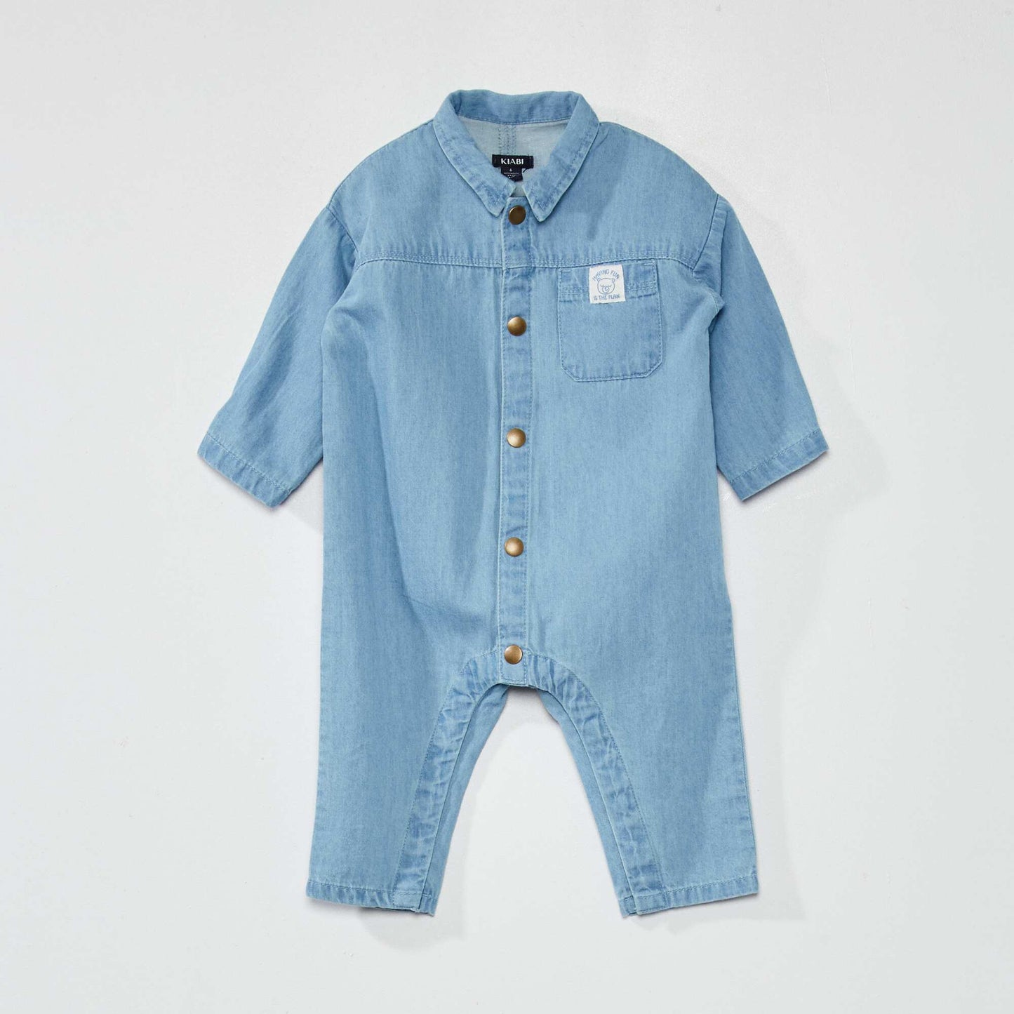 Long denim dungarees BLUE