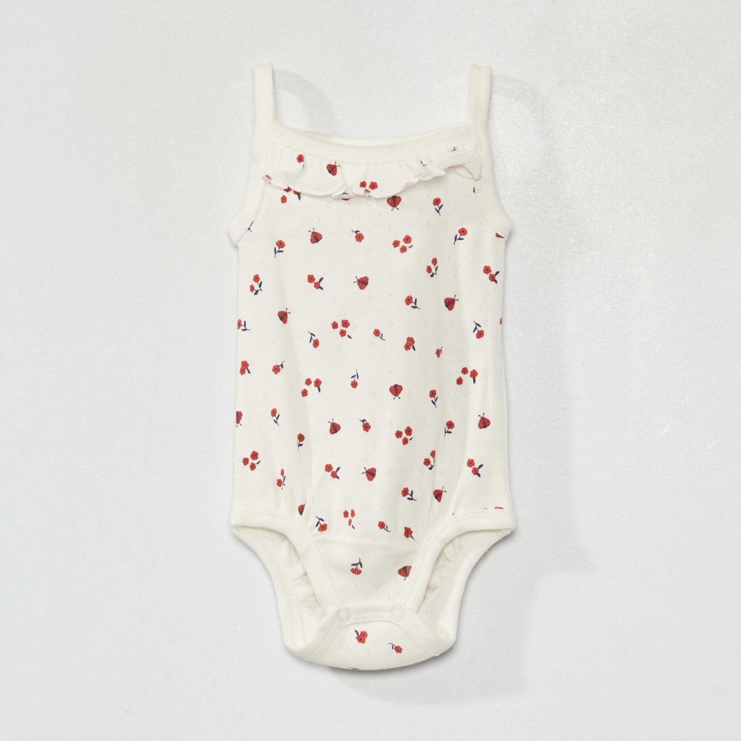 Pack of 2 bodysuits with spaghetti straps WHITE