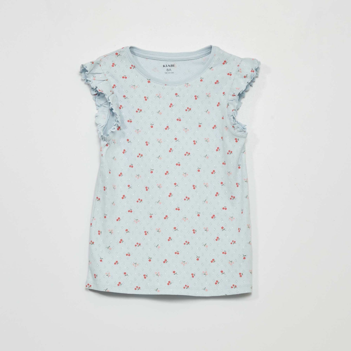 Polka dot cropped pyjamas - Two-piece set BLUE
