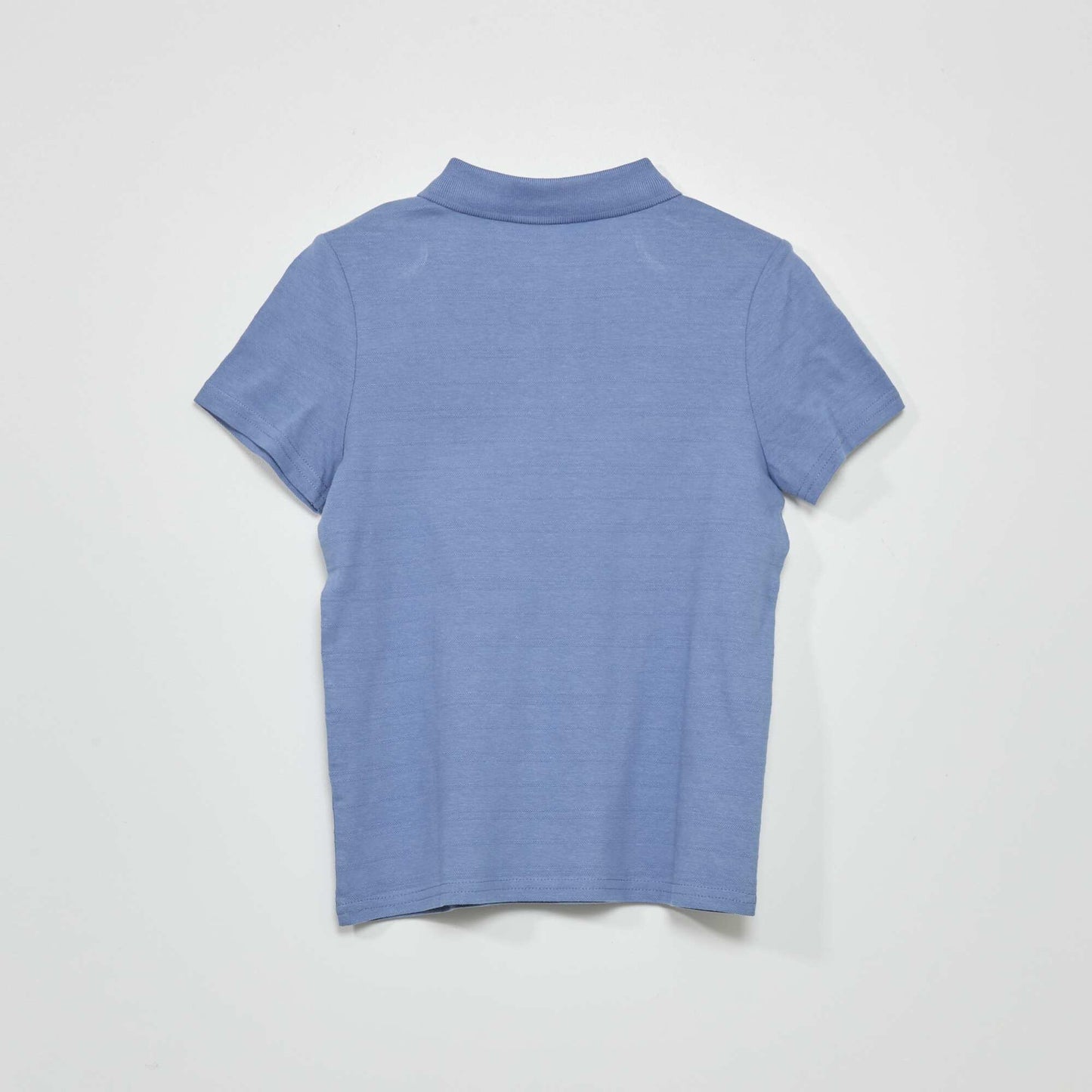 Textured knit polo shirt RED