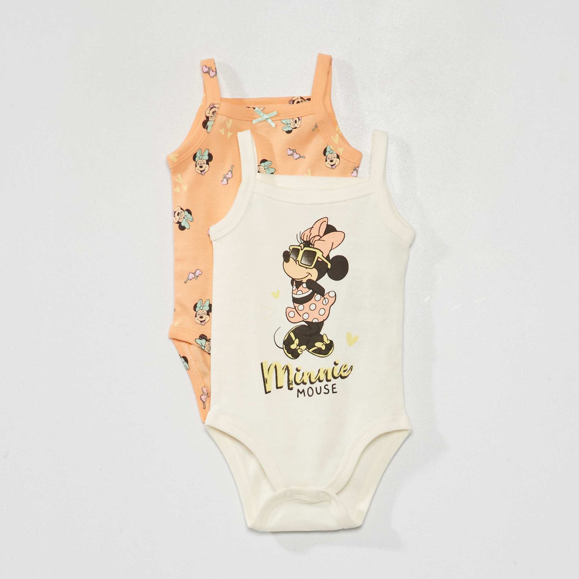 Pack of 2 sleeveless bodysuits PINK