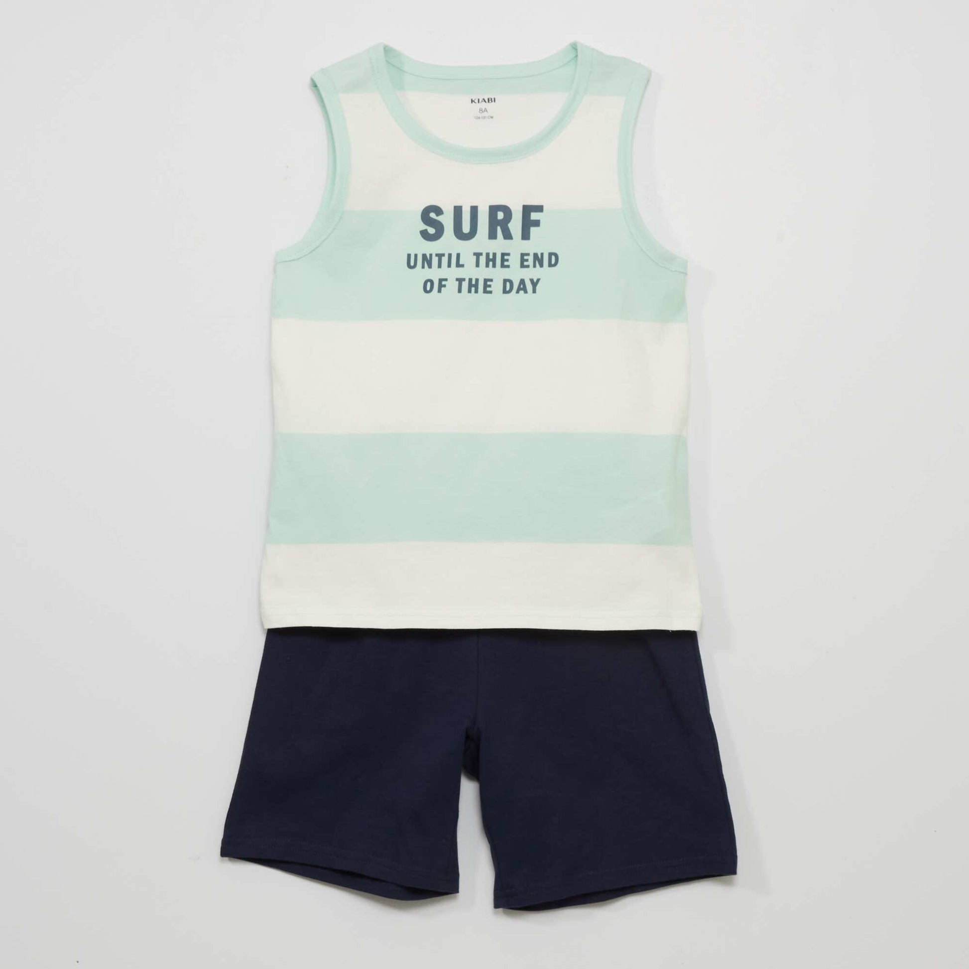 Vest top and shorts pyjama set - Two-piece set GREEN