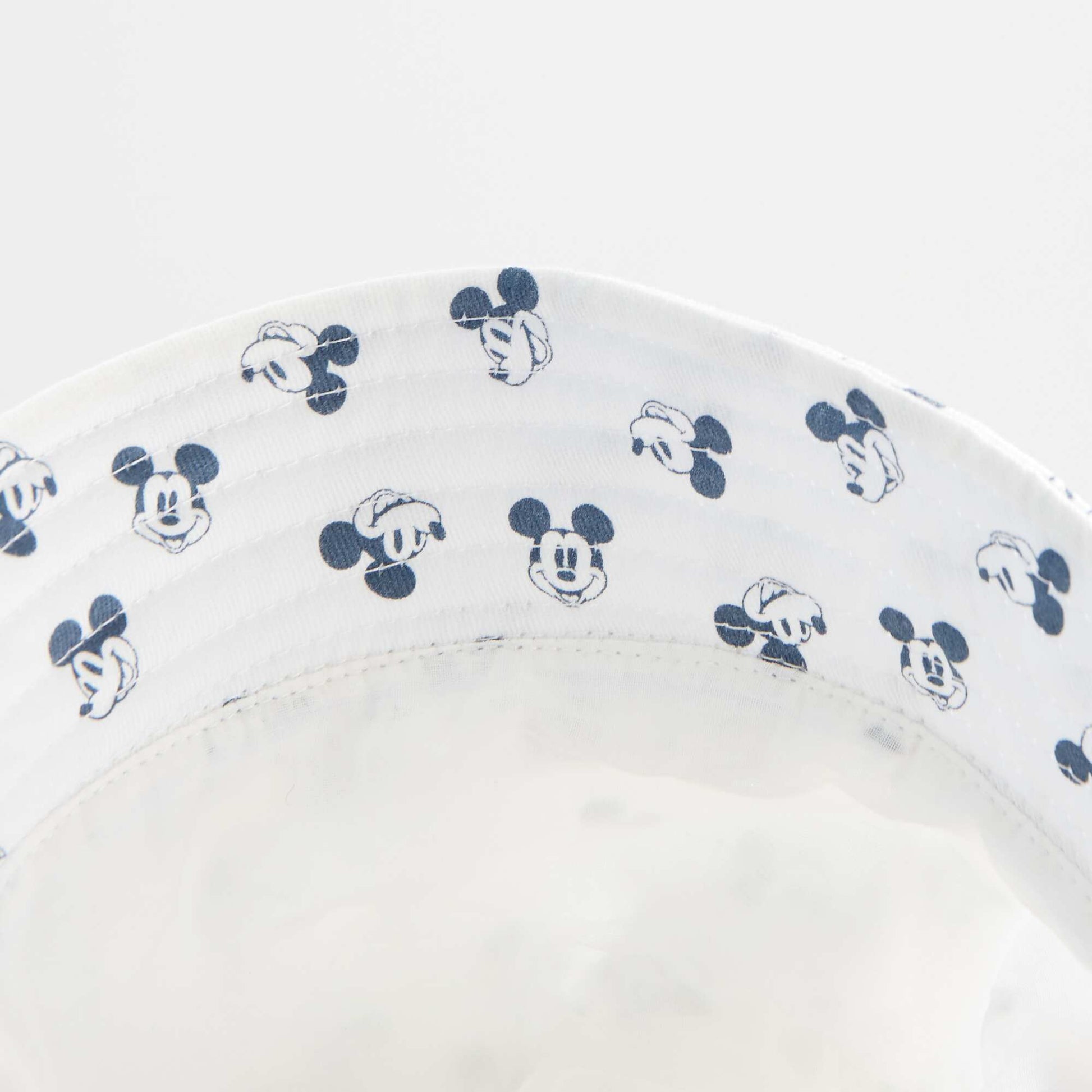 Mickey Mouse cotton voile bucket hat WHITE