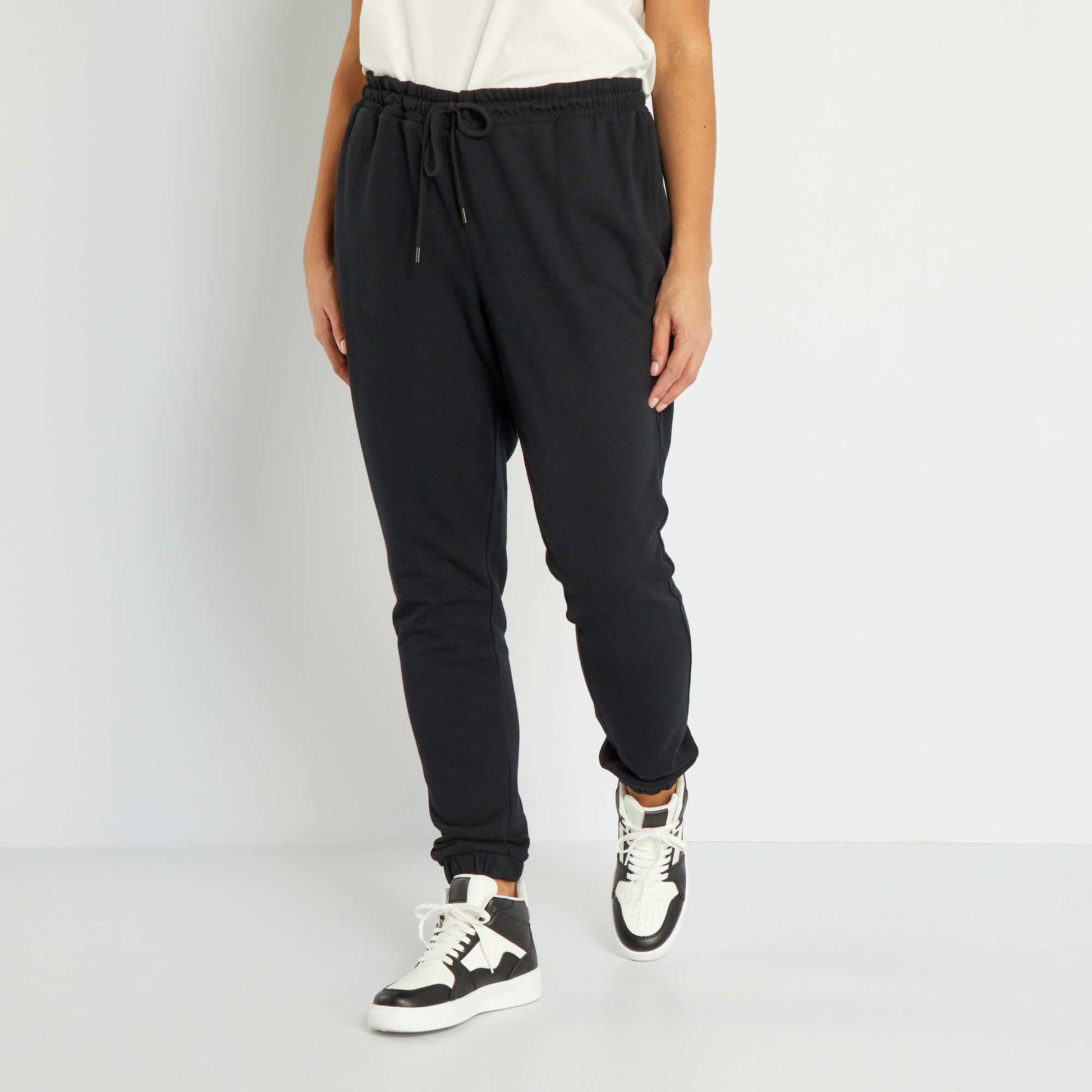 Sweatshirt fabric joggers BLACK
