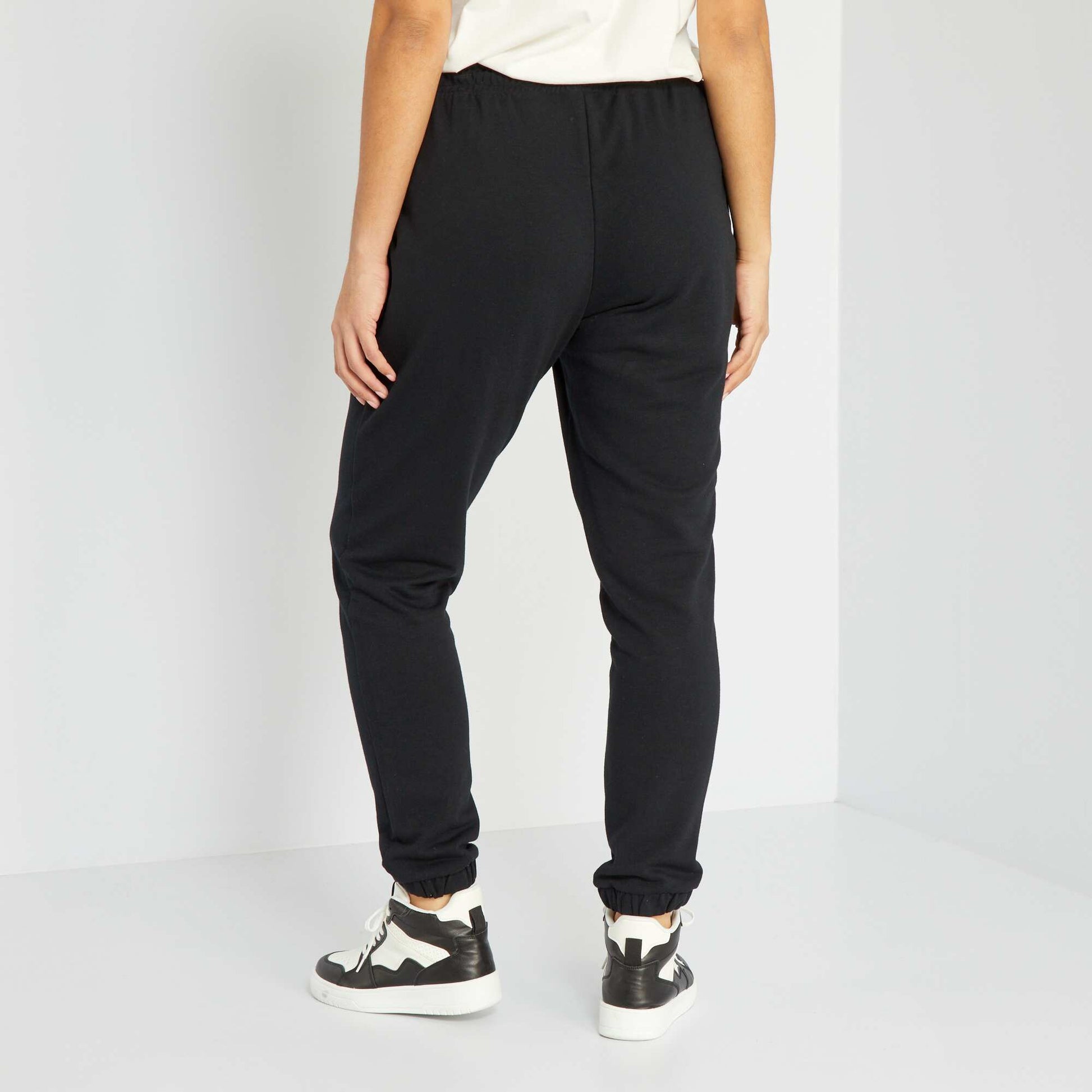 Sweatshirt fabric joggers BLACK