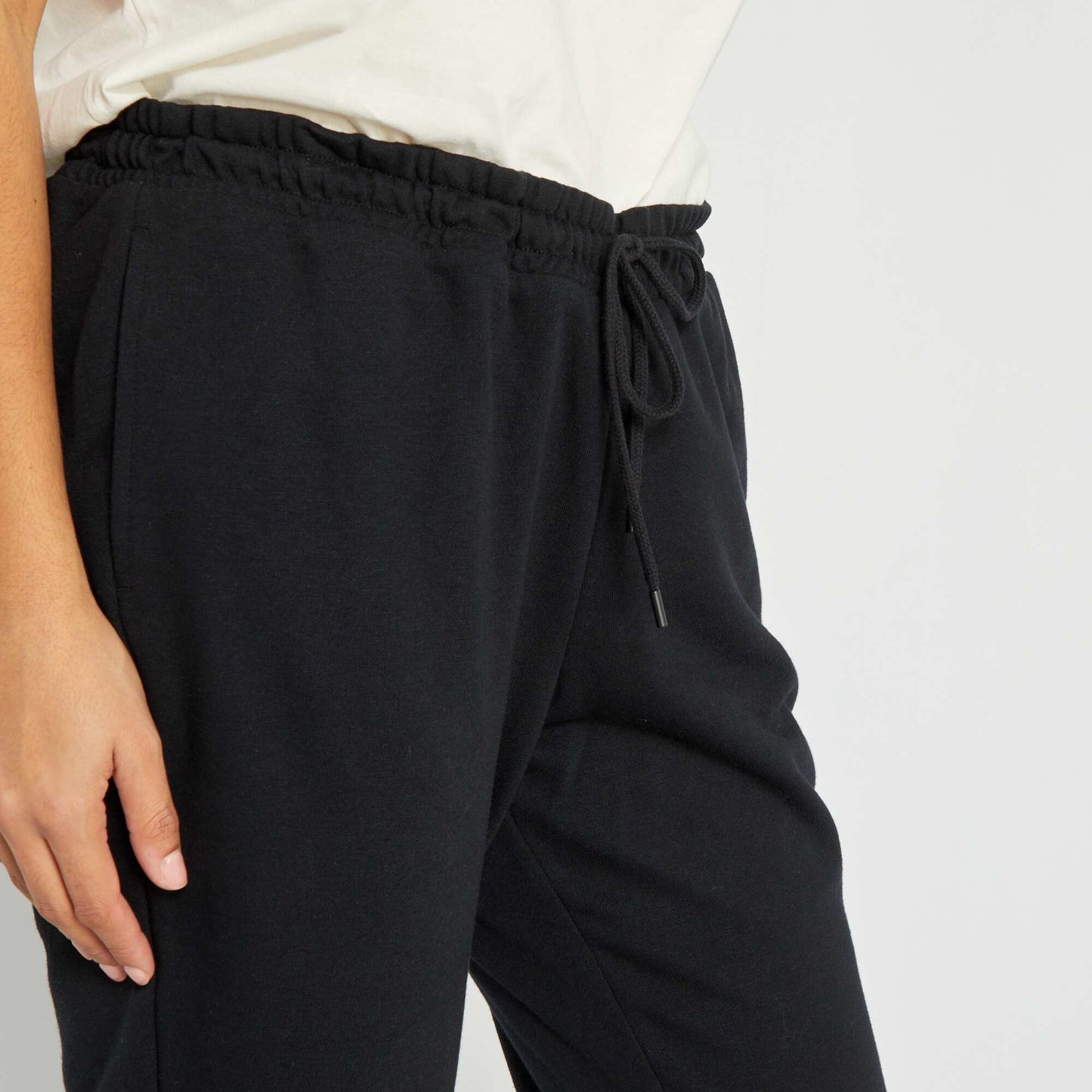 Sweatshirt fabric joggers BLACK