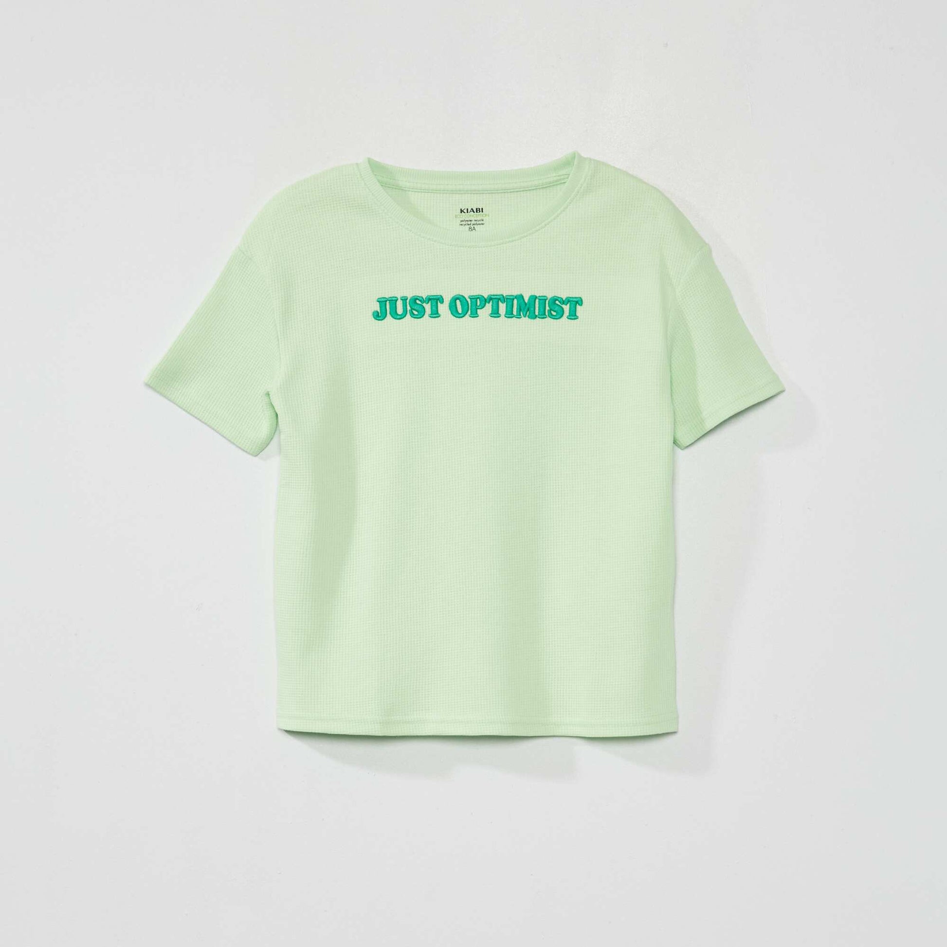 Waffle-knit T-shirt GREEN