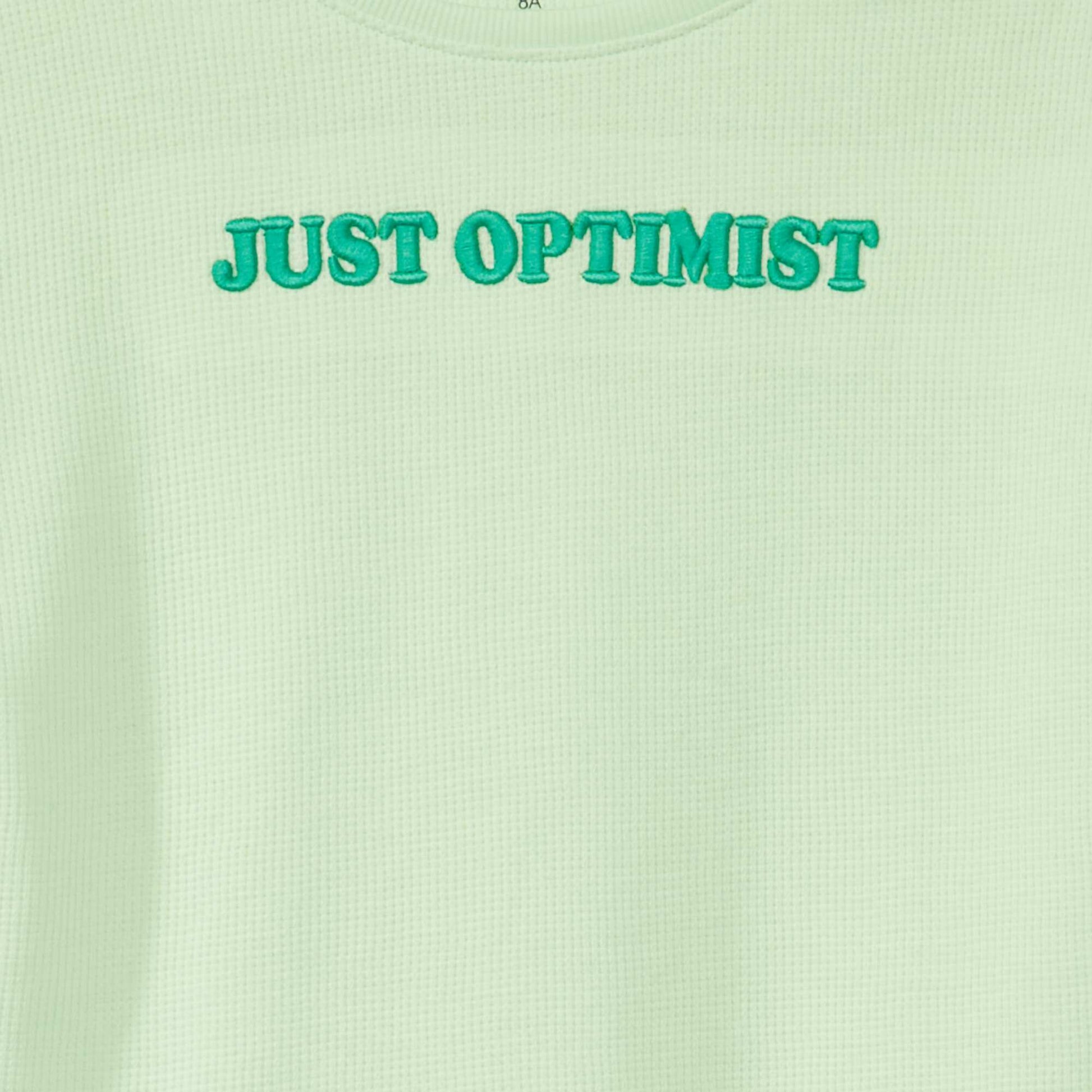 Waffle-knit T-shirt GREEN