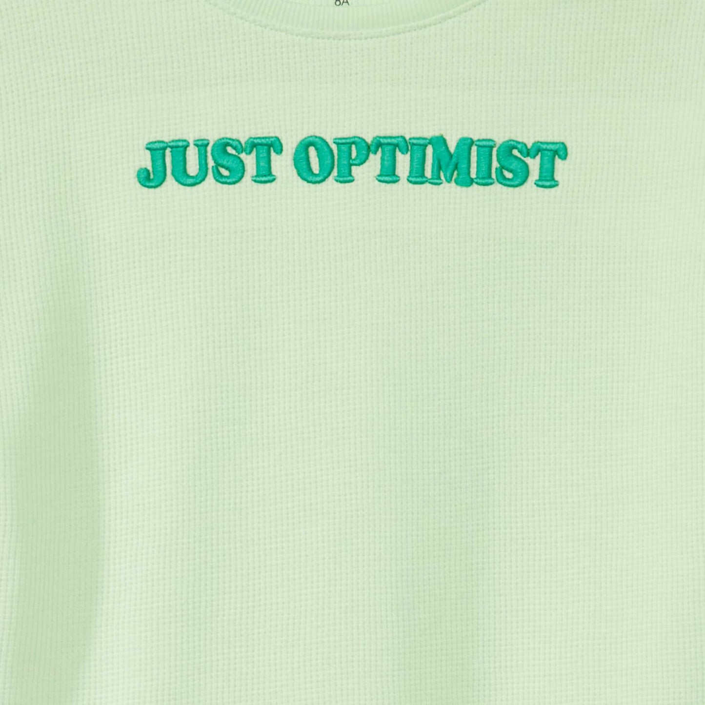 Waffle-knit T-shirt GREEN