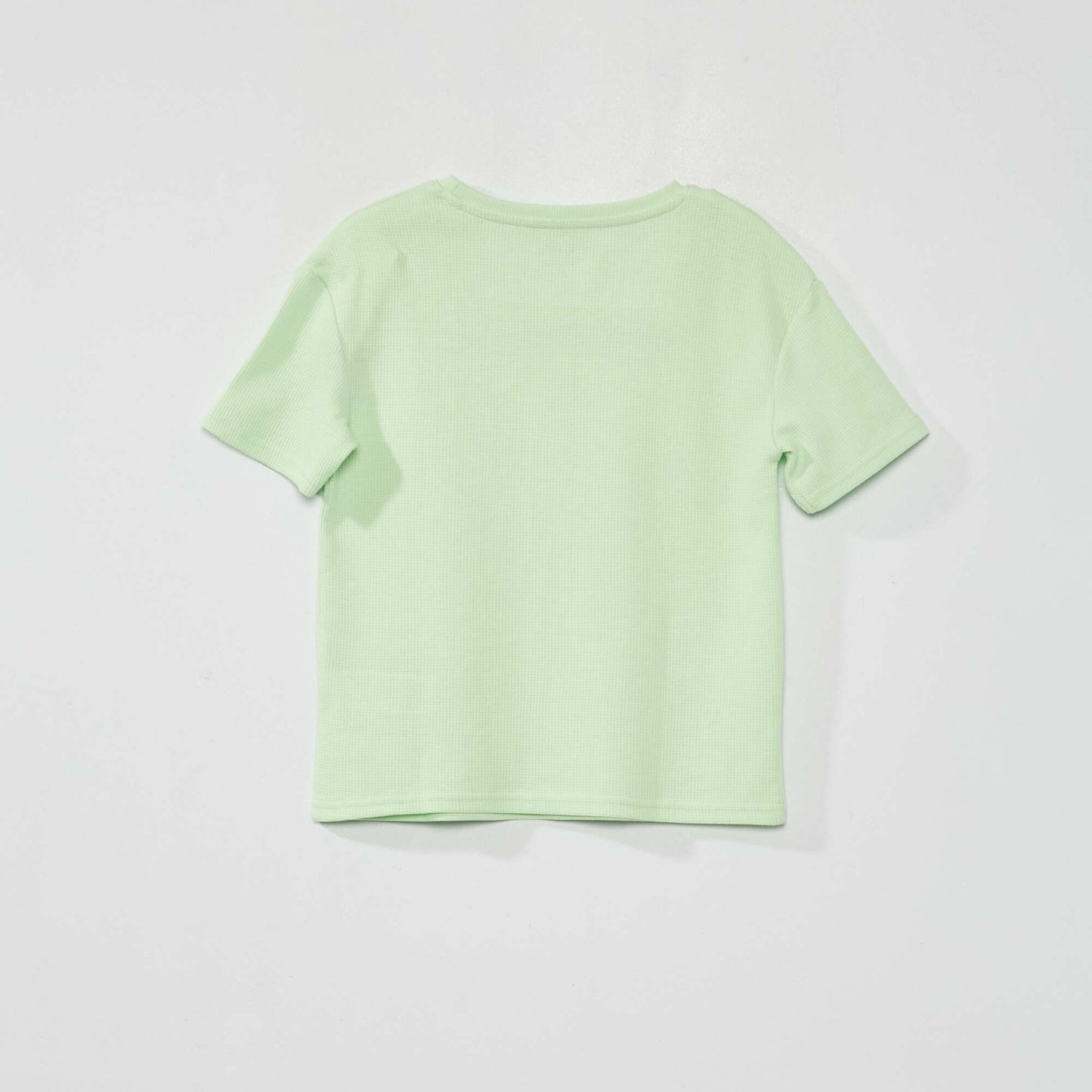 Waffle-knit T-shirt GREEN