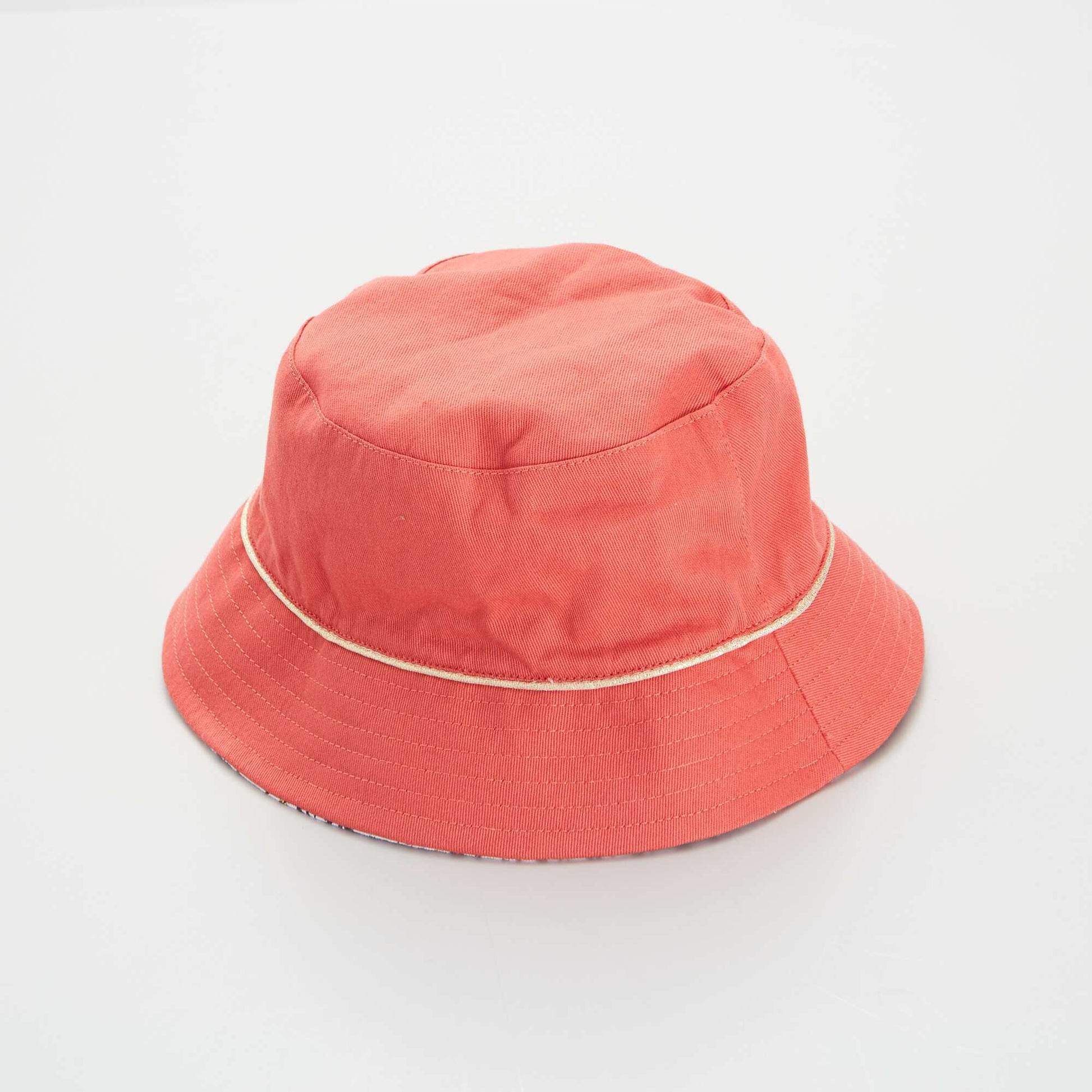 Reversible printed bucket hat RED