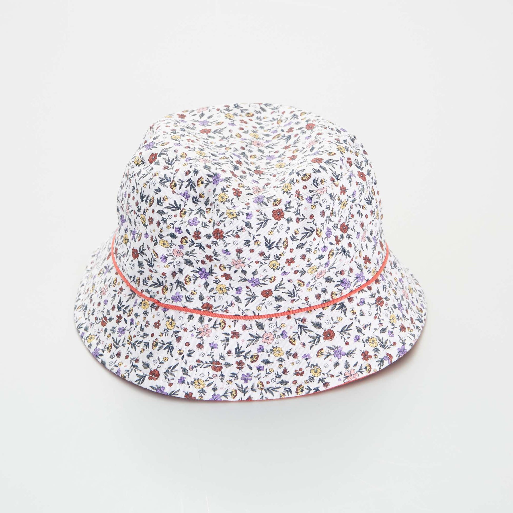 Reversible printed bucket hat RED